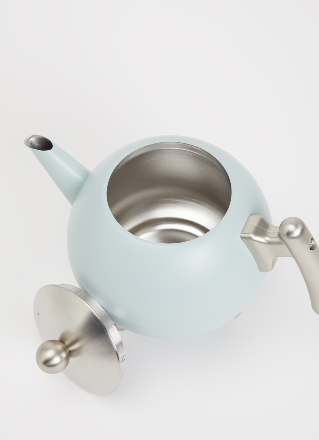 Bredemeijer Bella Ronde theepot 1,2 liter - voorkant 2 lichtblauw