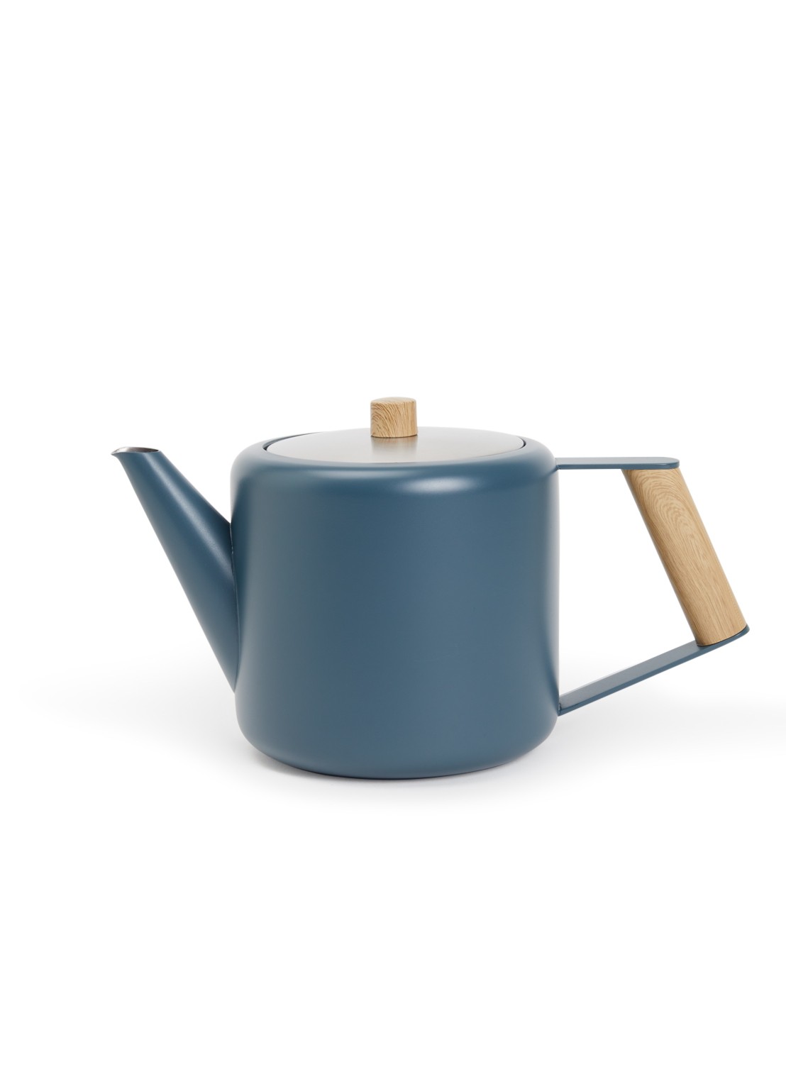 Bredemeijer Boston theepot 1,1 liter - voorkant staalblauw