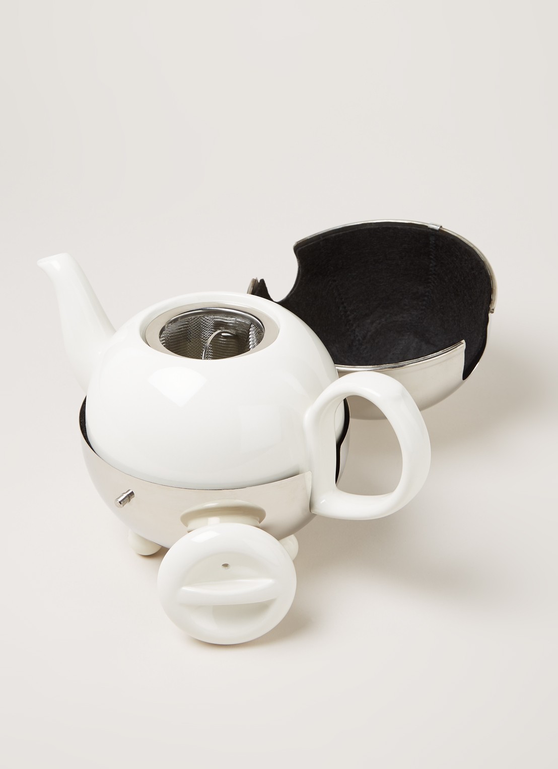 Bredemeijer Cosy theepot 1,3 liter - detail wit