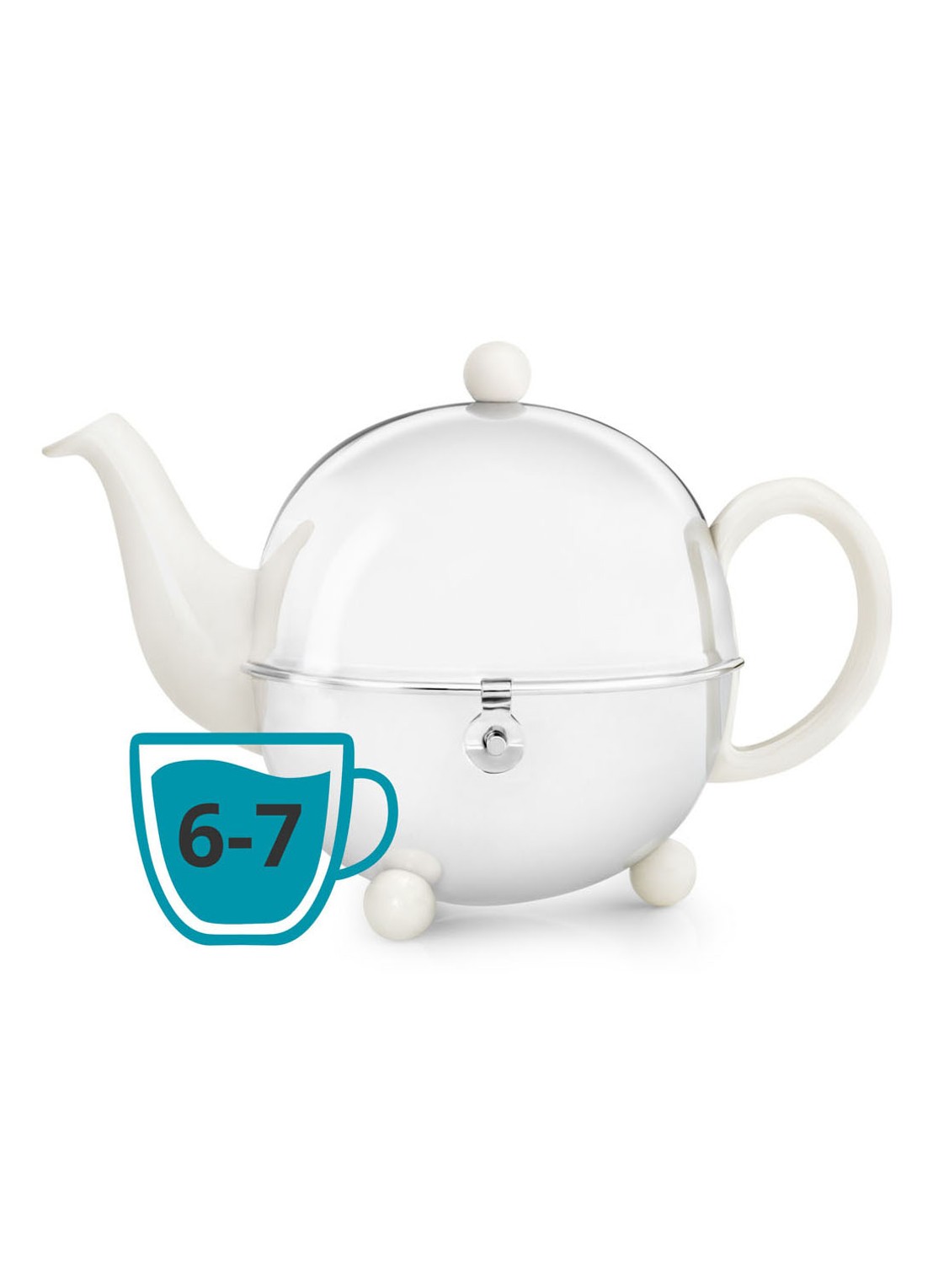 Bredemeijer Cosy theepot 1,3 liter - detail 2 wit