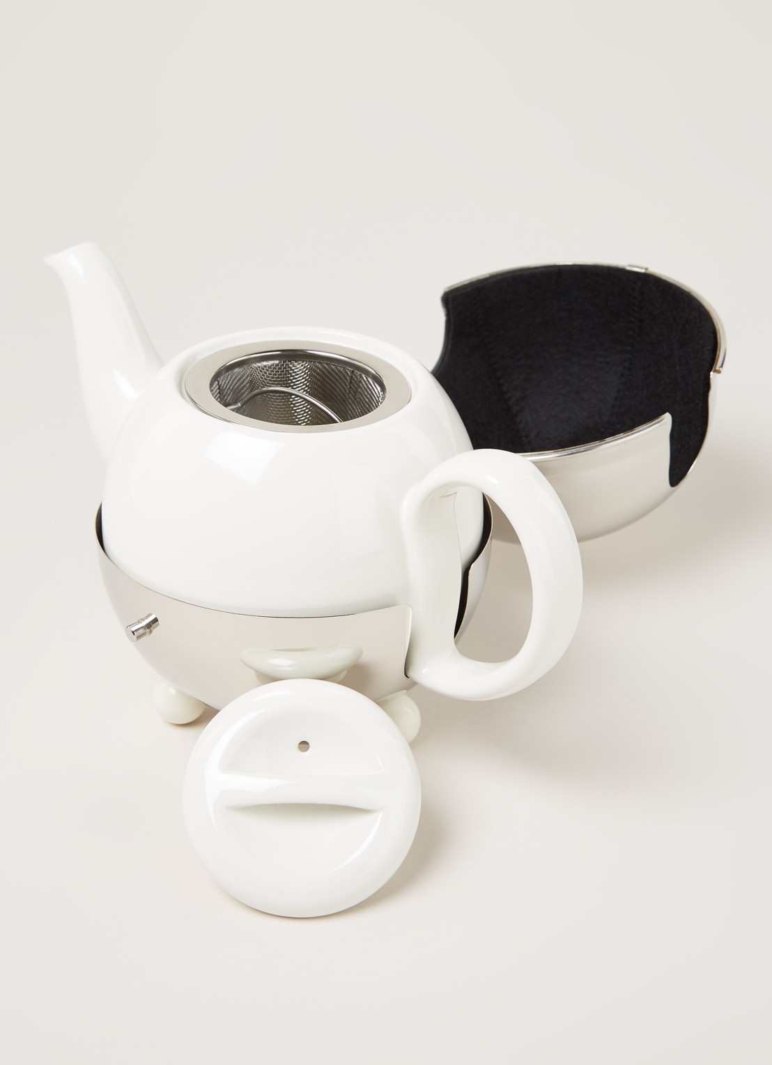 Bredemeijer Cosy theepot 90 cl - detail wit