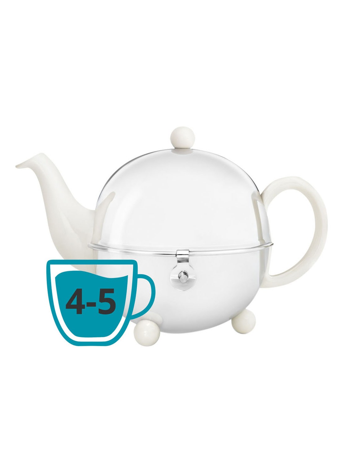 Bredemeijer Cosy theepot 90 cl - detail 2 wit
