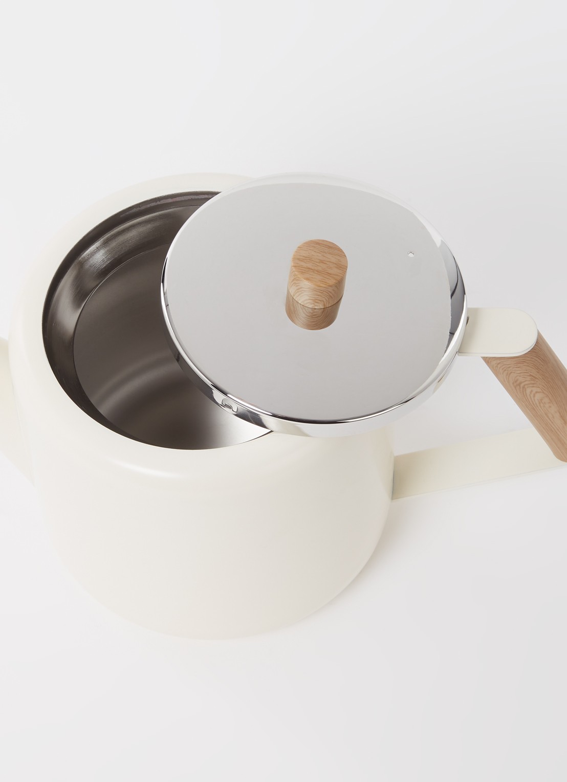 Bredemeijer Duet Design Boston theepot 1,1 liter  - voorkant 2 gebroken wit