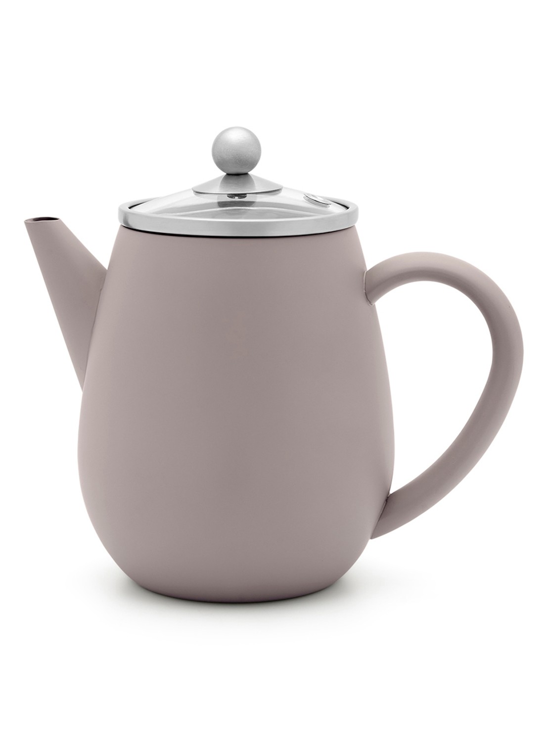 Bredemeijer Duet Eva theepot 0,5 liter - voorkant taupe