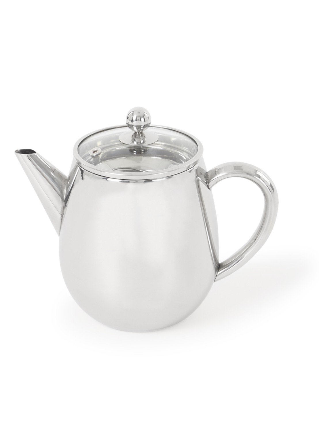 Bredemeijer Duet Eva theepot 1,1 liter - voorkant zilver
