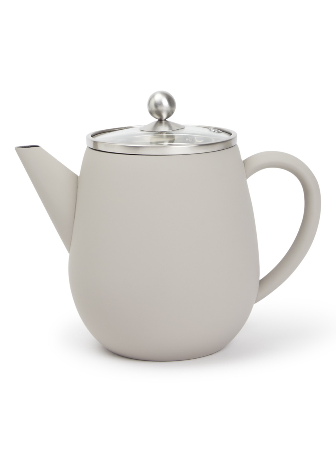 Bredemeijer Duet Eva theepot 1,1 liter - voorkant 2 grijs