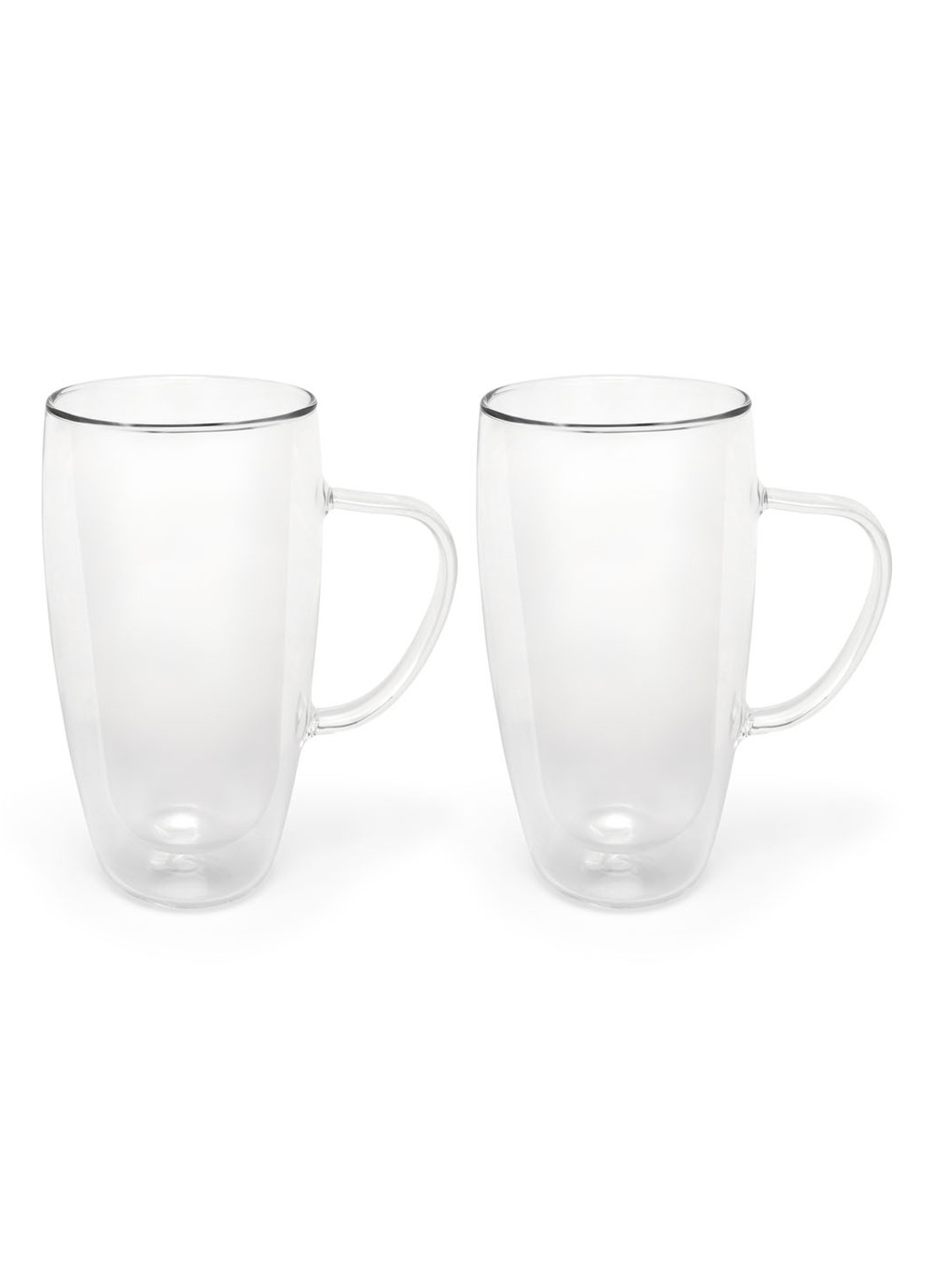 Bredemeijer Duo dubbelwandig cappuccinoglas 40 cl set van 2 - voorkant 2 transparant