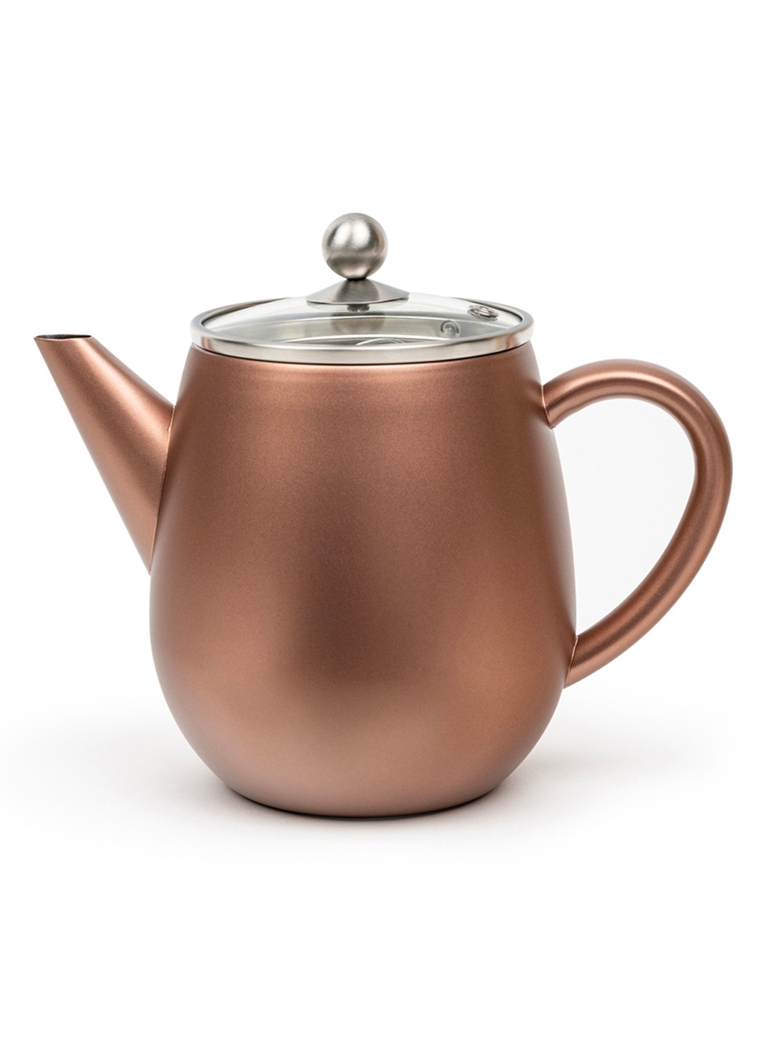 Bredemeijer Eva theepot 1,1 liter - voorkant bruin