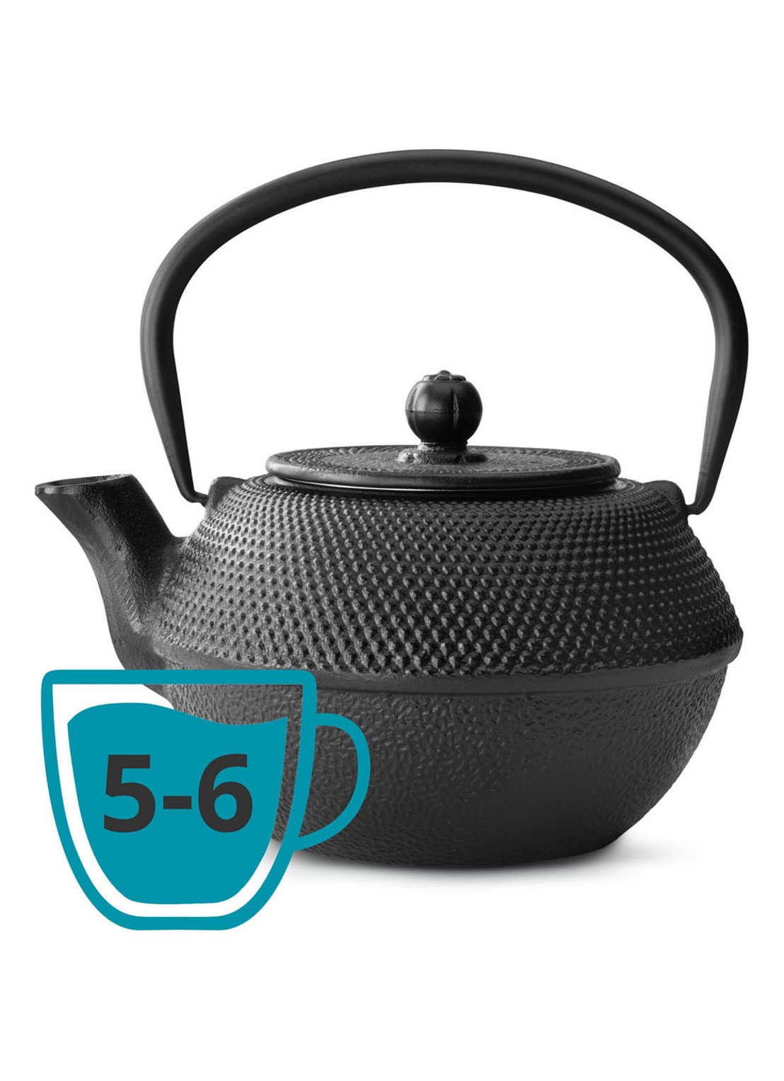 Bredemeijer Jang theepot 1,1 liter - detail 2 zwart