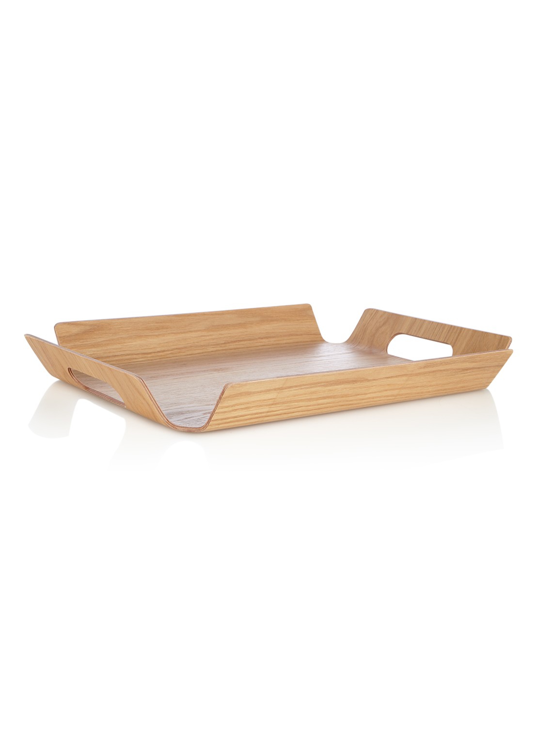 Bredemeijer Madera M dienblad van hout 40 x 29 cm - voorkant bruin