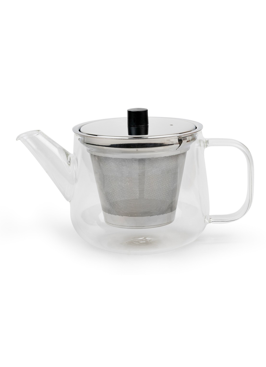 Bredemeijer Merano theepot 1,1 liter - voorkant transparant