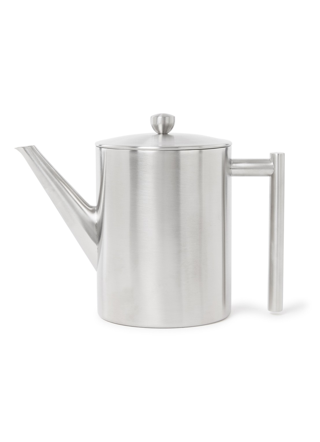 Bredemeijer Minuet Cylindre theepot 1,2 liter  - voorkant zilver