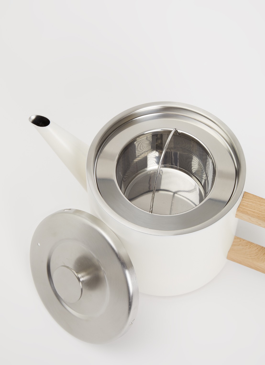 Bredemeijer Narvik theepot 1,1 liter - voorkant 2 gebroken wit