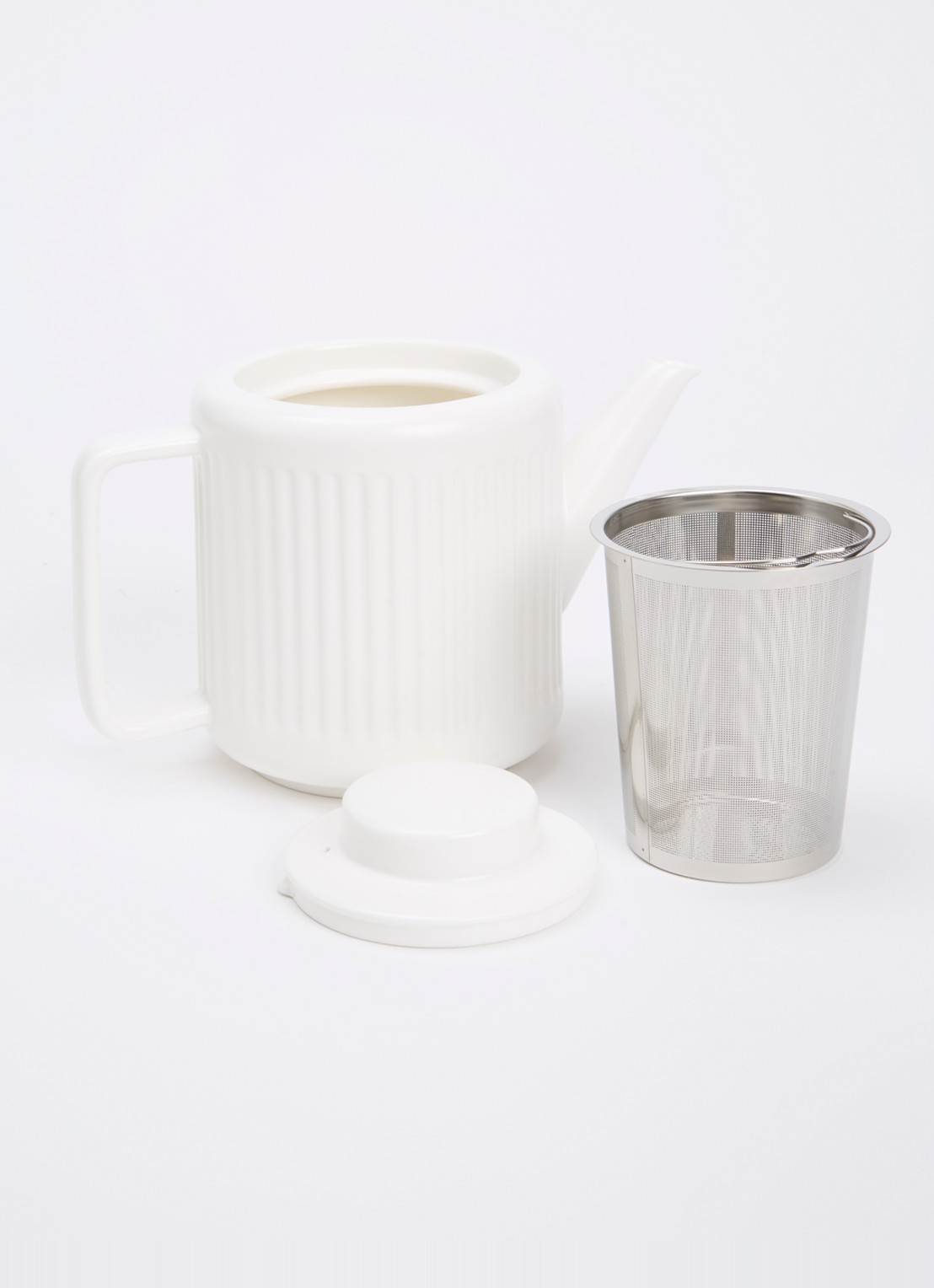 Bredemeijer Skagen theepot met filter 1,2 liter - voorkant 2 wit
