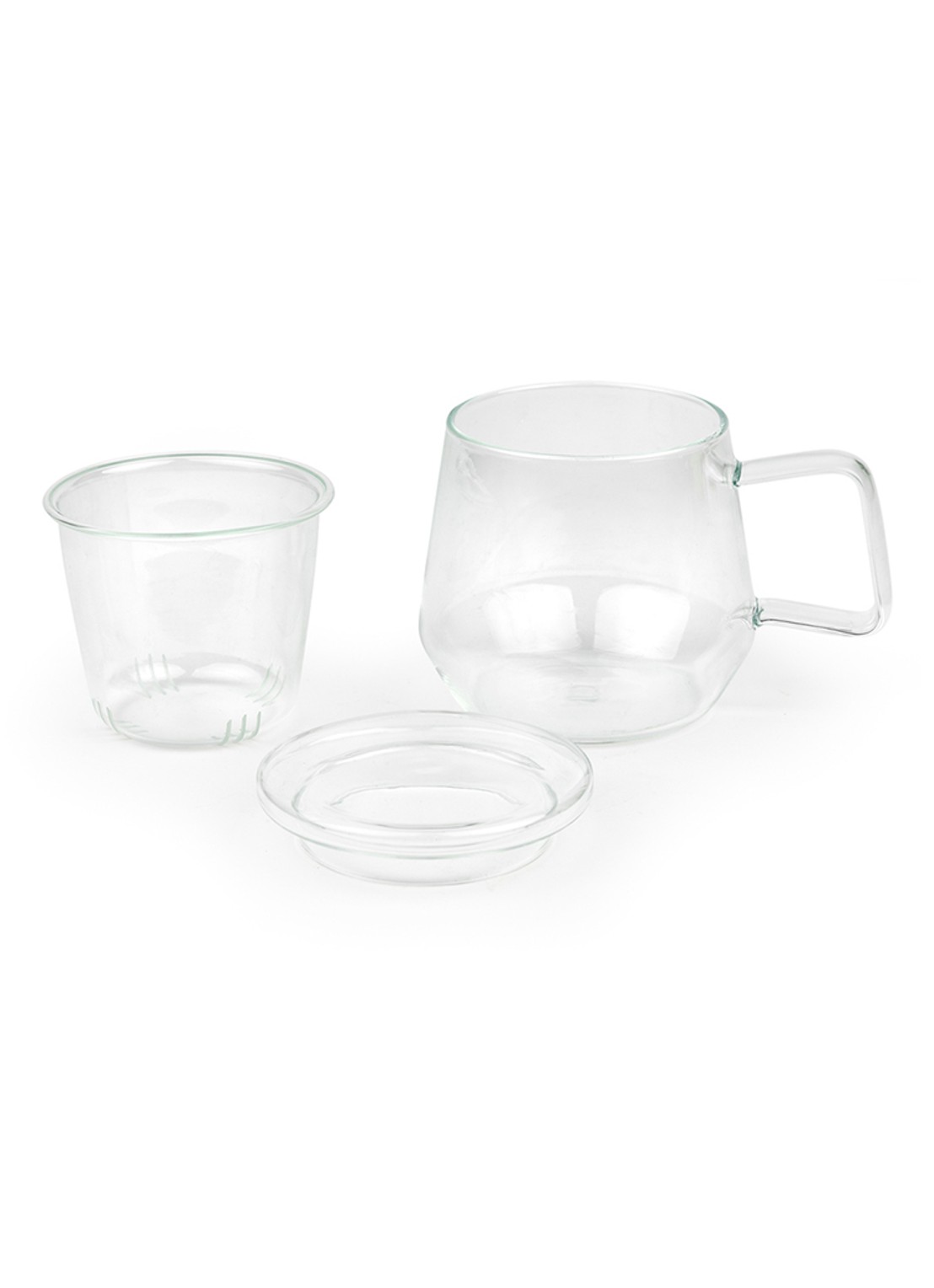 Bredemeijer Tea For One Livorno kopje met theetip en filter 29 cl 3-delig - detail transparant