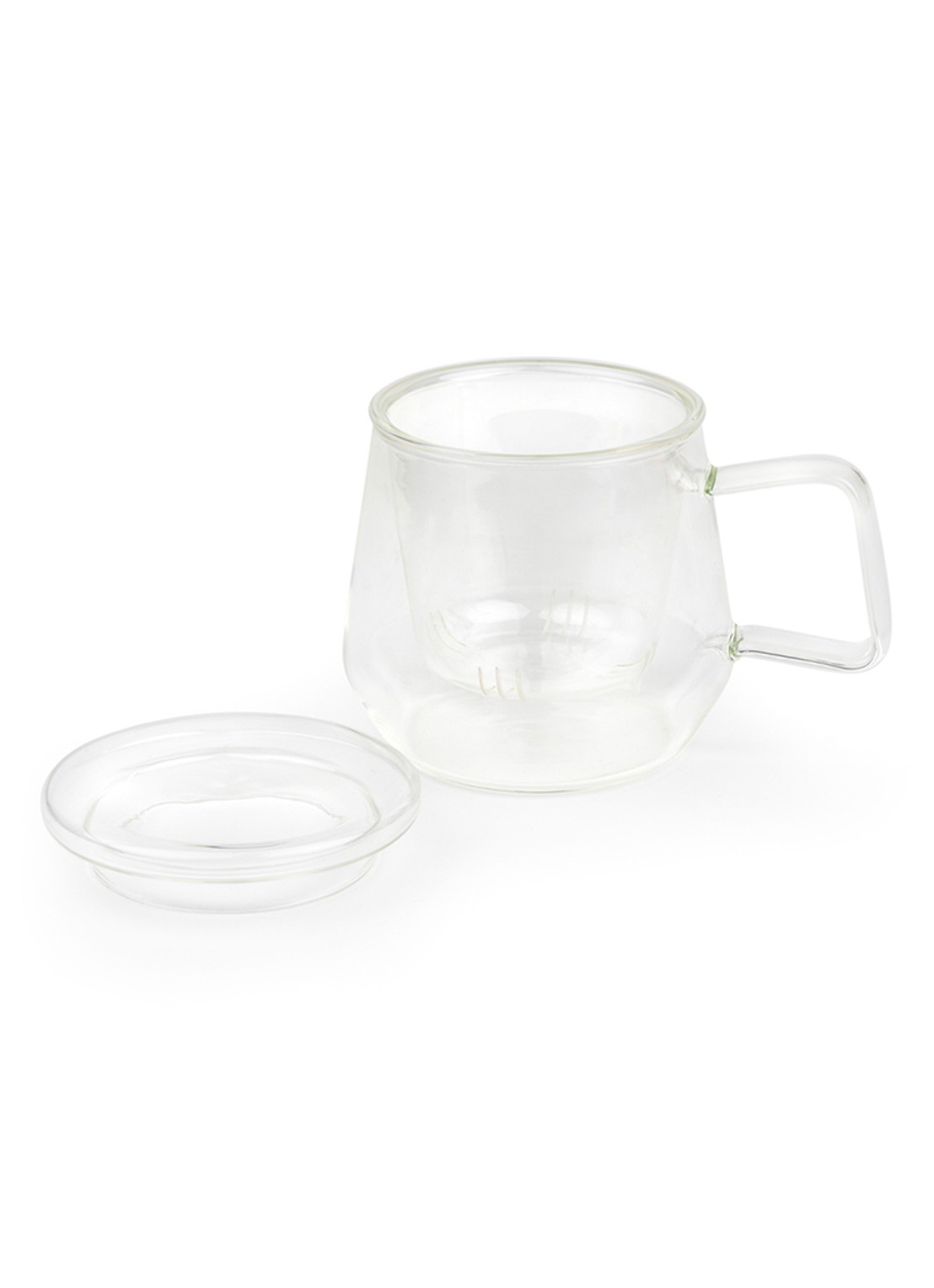 Bredemeijer Tea For One Livorno kopje met theetip en filter 29 cl 3-delig - voorkant 3 transparant