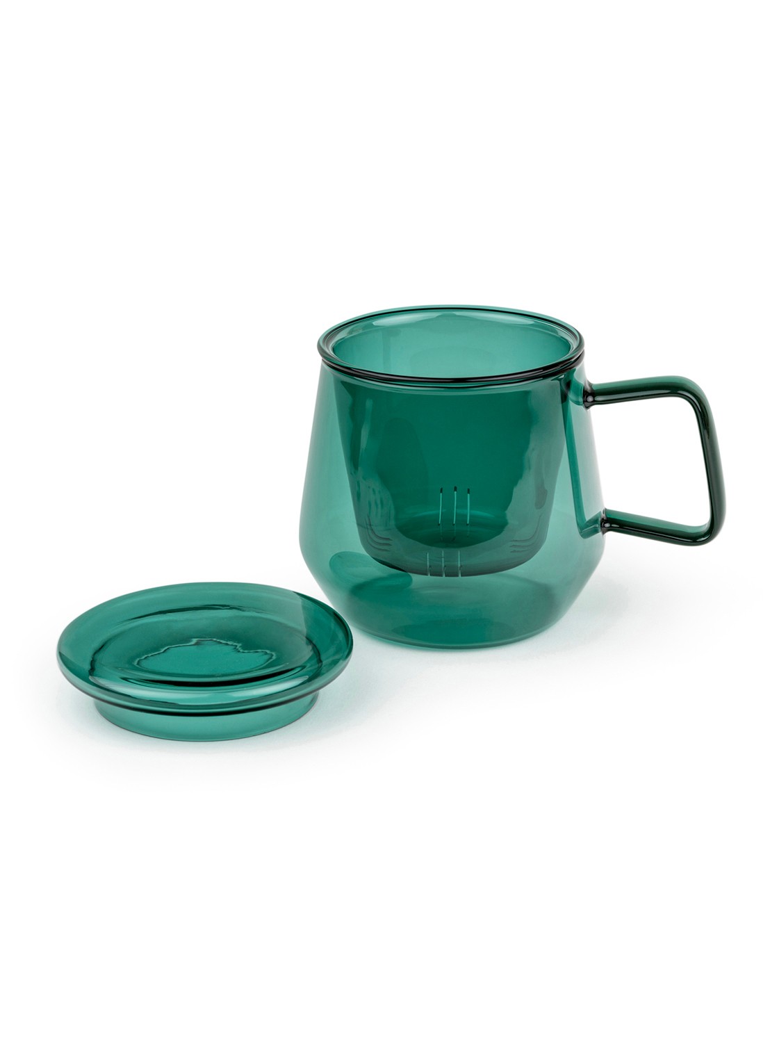 Bredemeijer Tea For One Livorno kopje met theetip en filter 29 cl 3-delig - achterkant 3 groen