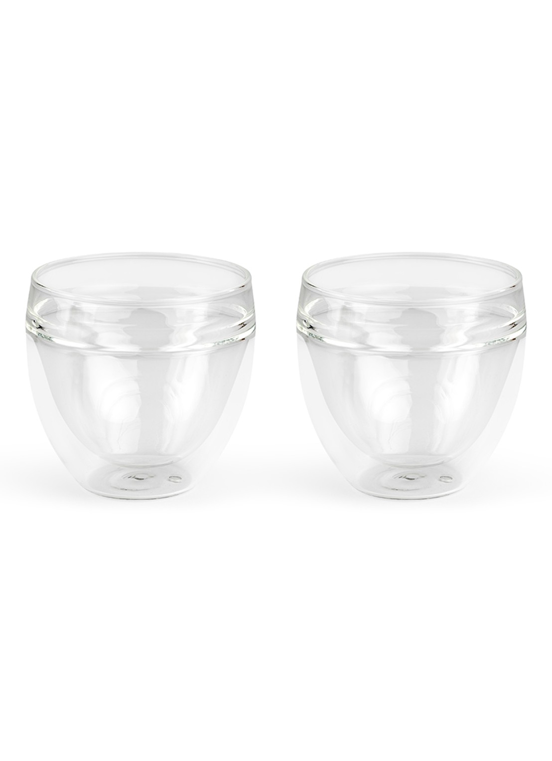 Bredemeijer Teamaster dubbelwandig theeglas 20 cl set van 2 - voorkant 2 transparant