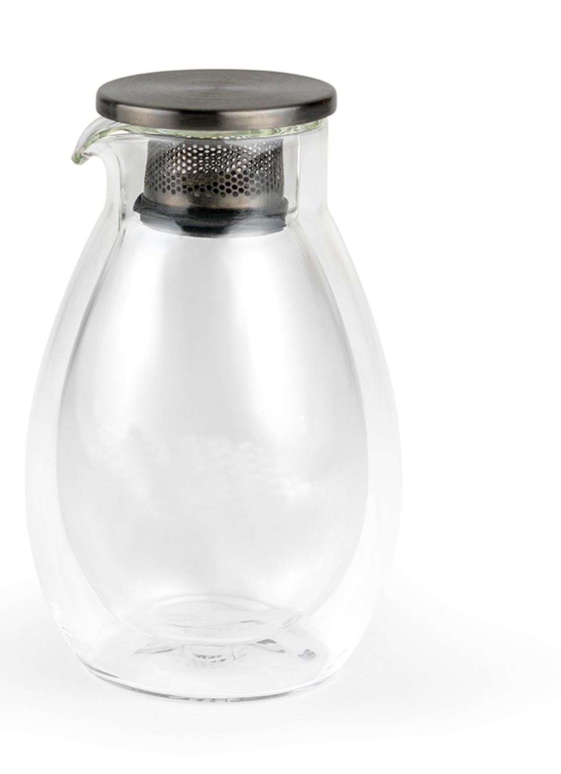 Bredemeijer Teamaster dubbelwandige theepot 200 ml - voorkant transparant