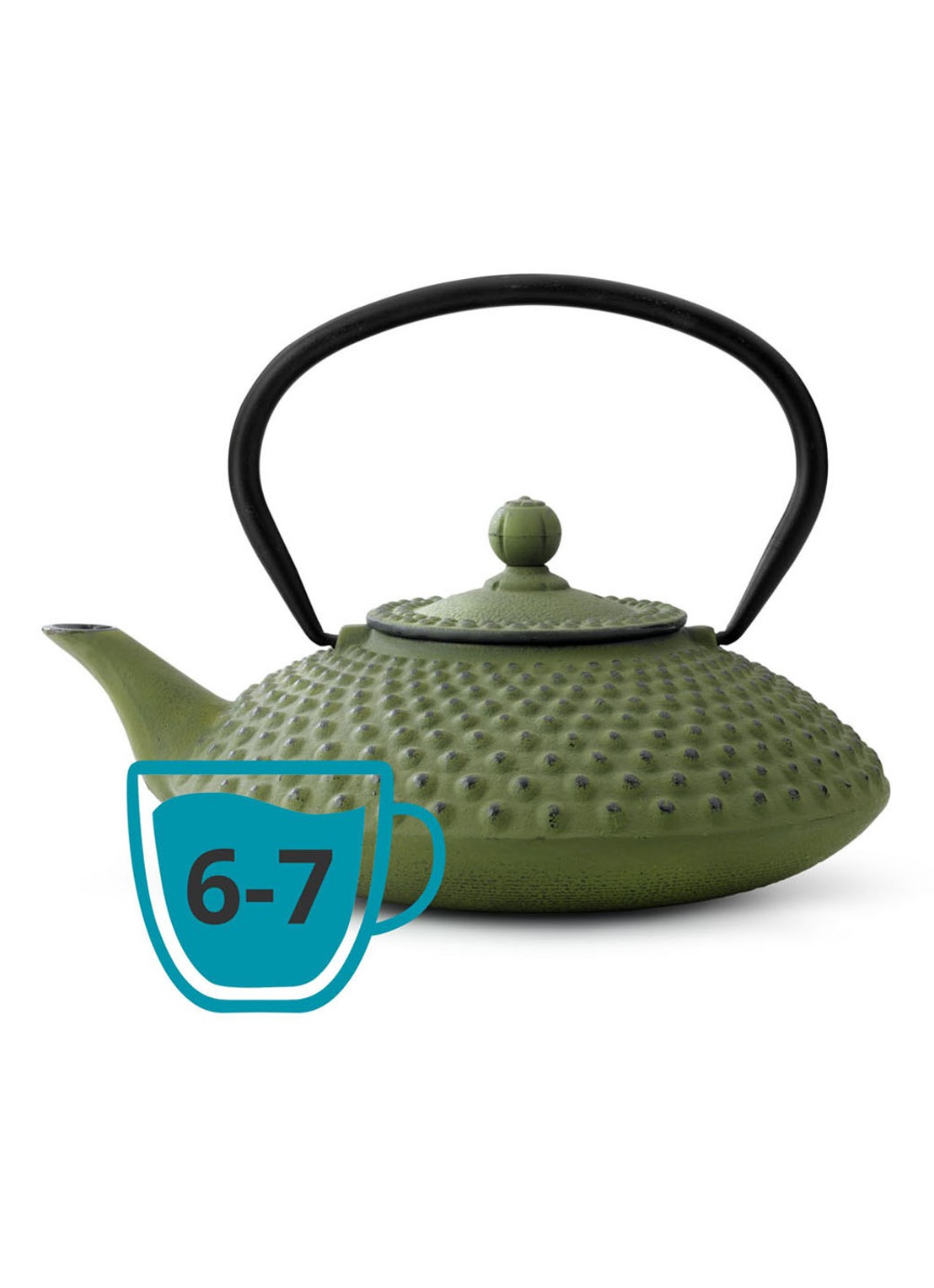 Bredemeijer Xilin theepot 1,25 liter - detail 2 groen