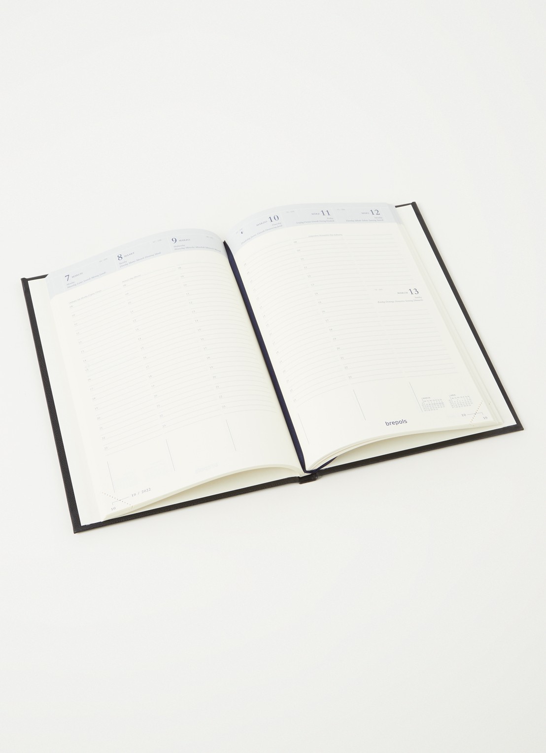 Brepols Bretime weekagenda 16 maanden 2021-2022 - detail zwart