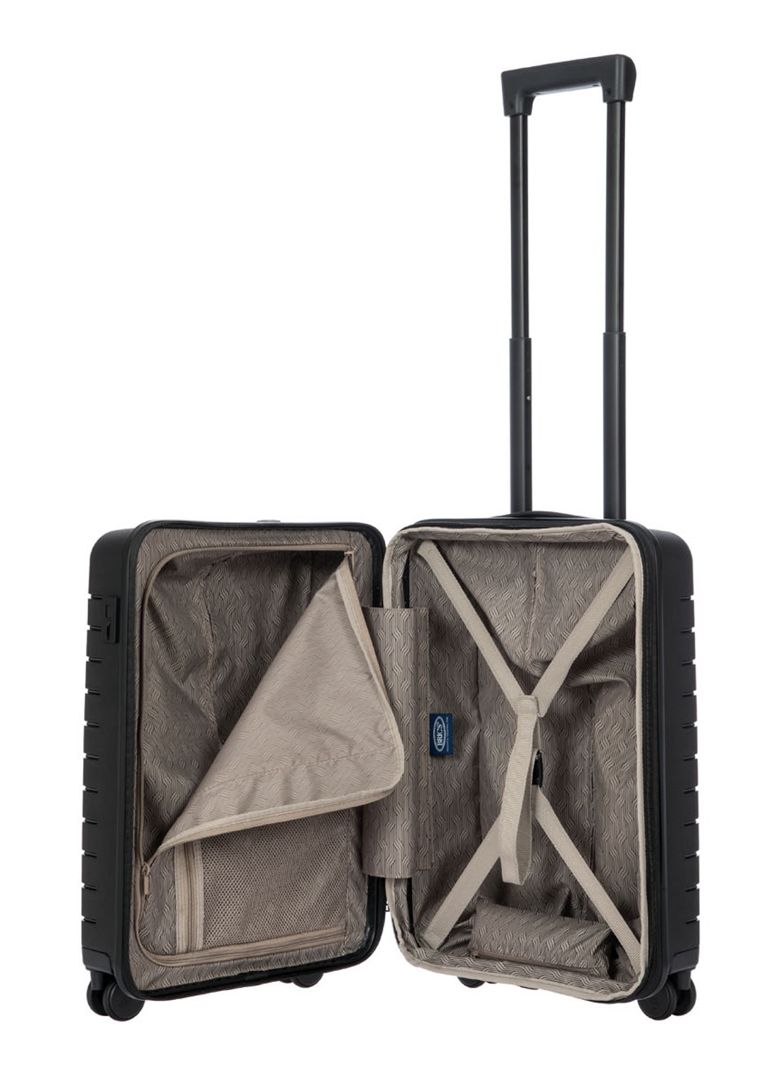 Bric's B|Y Ulisse vergrootbare spinner met USB-poort 55 cm - voorkant 2 zwart