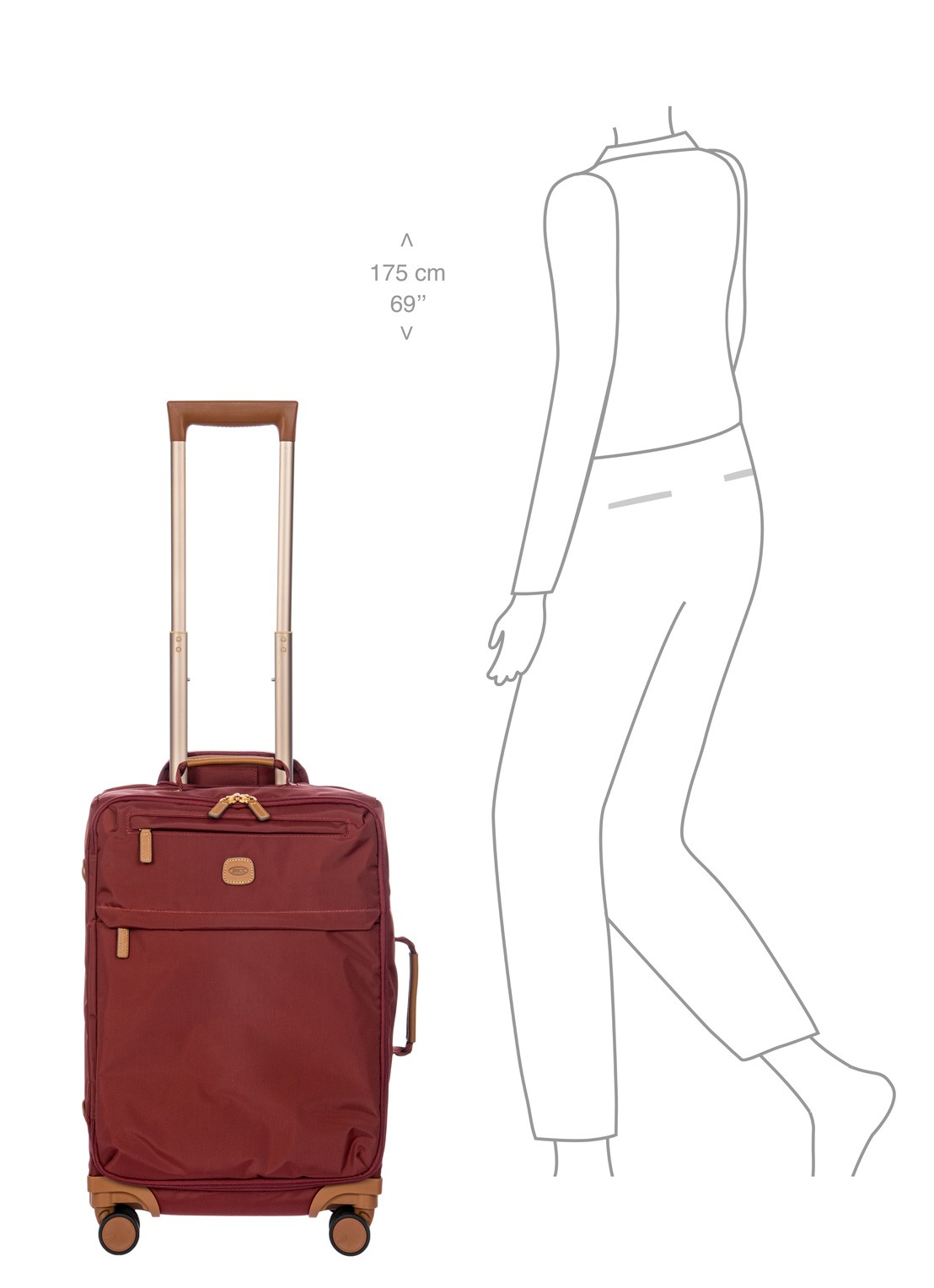 Bric's Holdall trolley 55 cm - detail 3 bordeauxrood