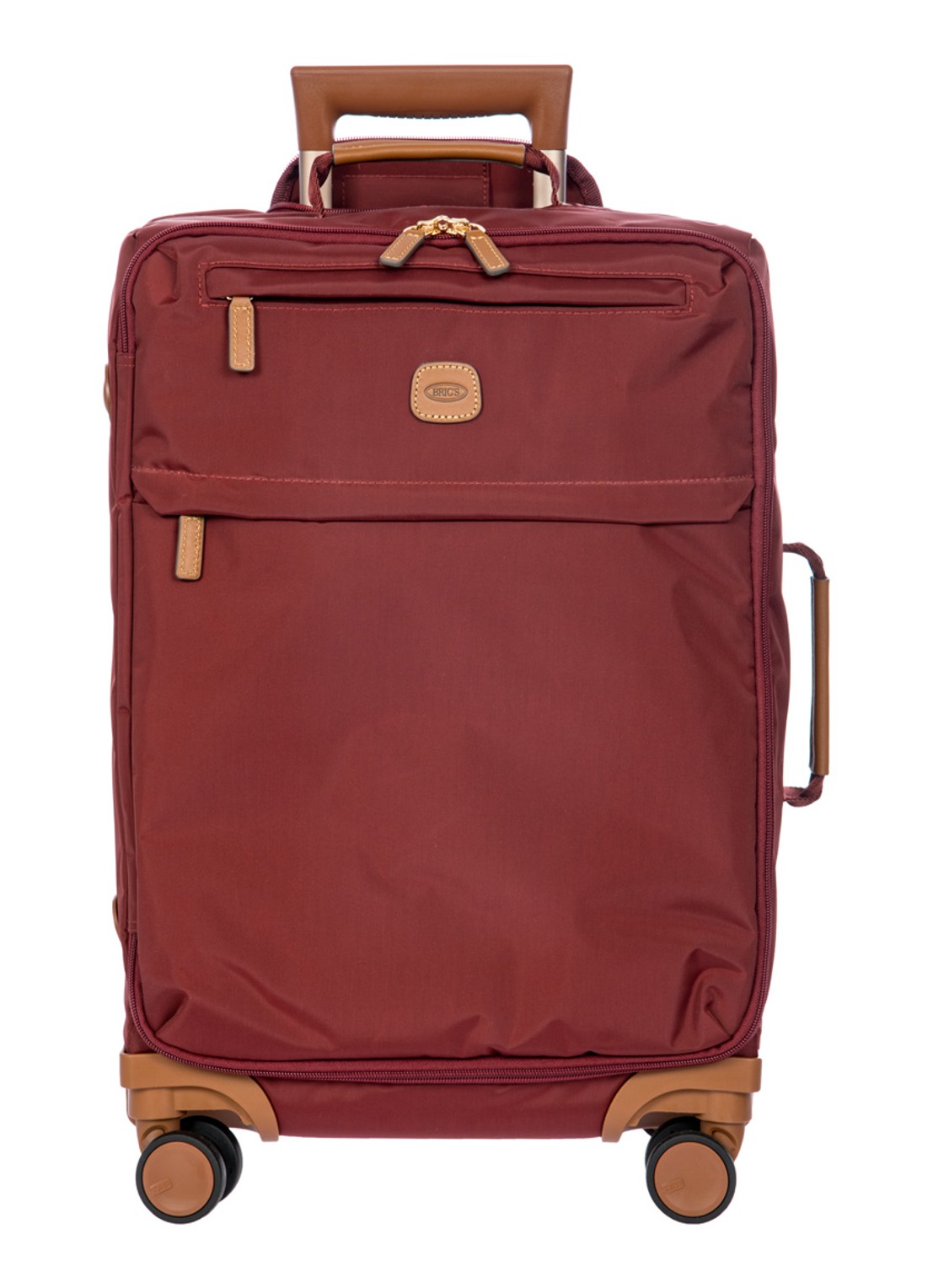 Bric's Holdall trolley 55 cm - voorkant bordeauxrood