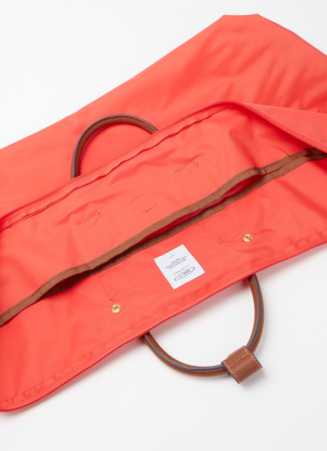 Bric's Holdall weekendtas met logo en uitneembaar etui - detail koraal