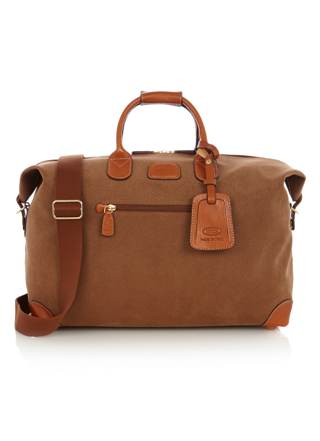 Bric's Life Holdall weekendtas - voorkant 4 camel