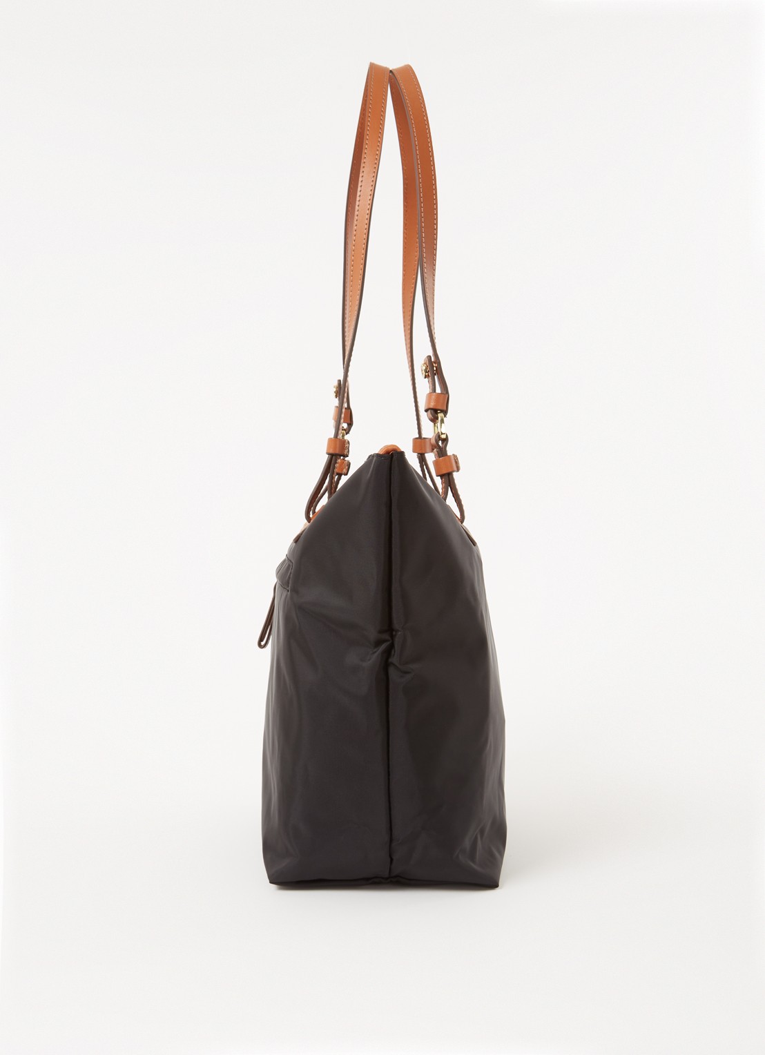 Bric's X-Bag schoudertas met leren details en uitneembaar etui - detail 4 zwart