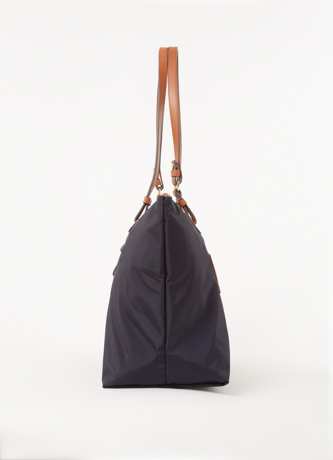 Bric's X-Bag shopper met leren details en uitneembaar etui - detail 4 donkerblauw