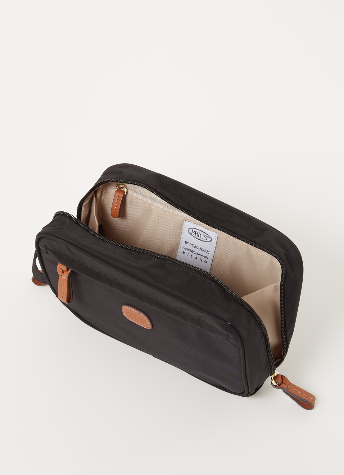Bric's X-Bag Urban toilettas met leren details - detail 3 zwart
