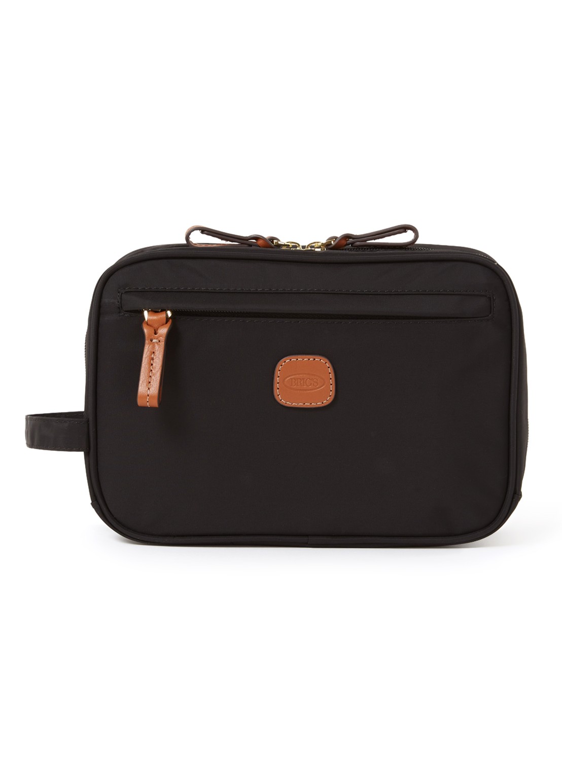 Bric's X-Bag Urban toilettas met leren details - voorkant zwart