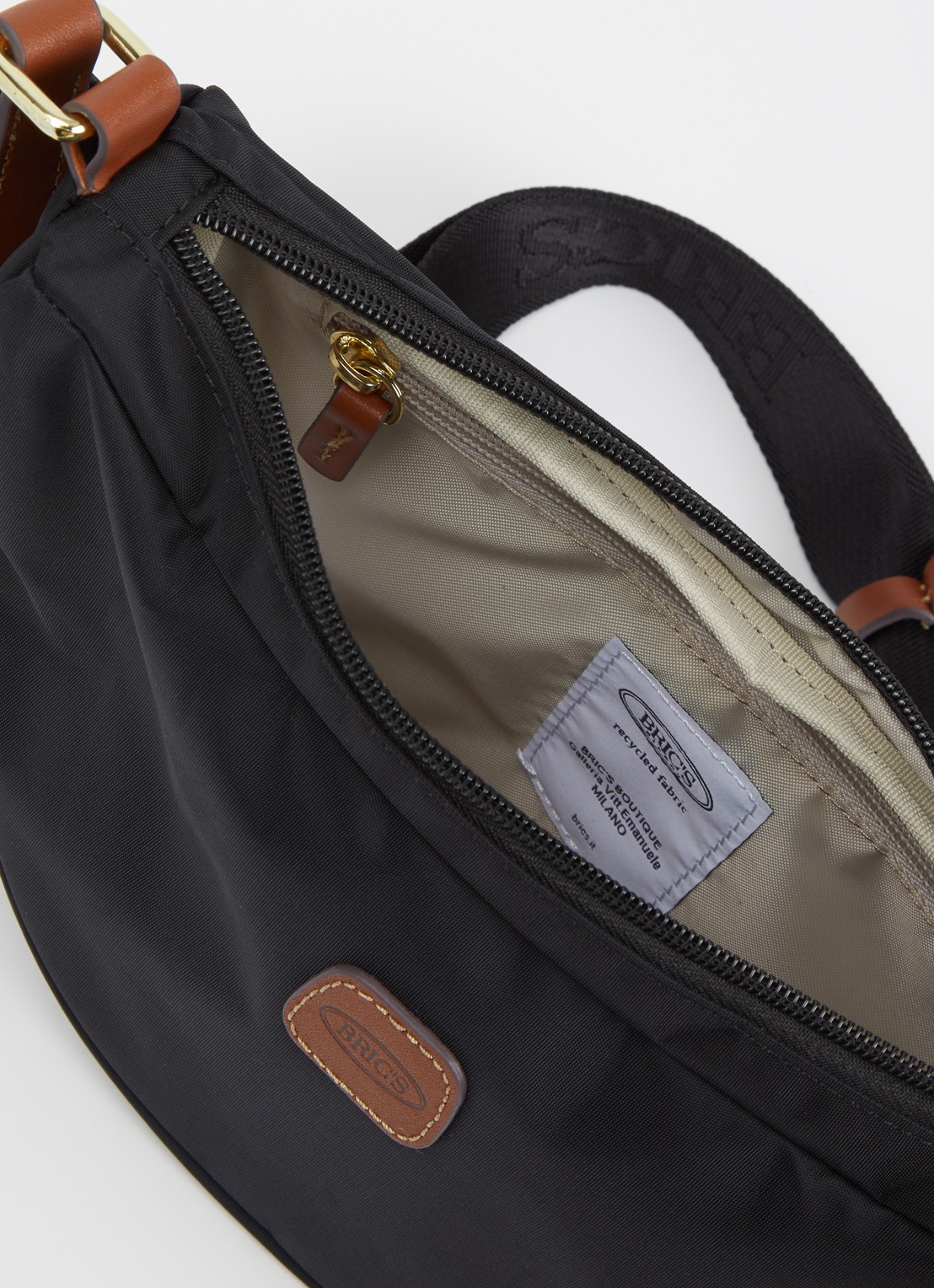 Bric's X-Collection crossbodytas met logo - detail 3 zwart