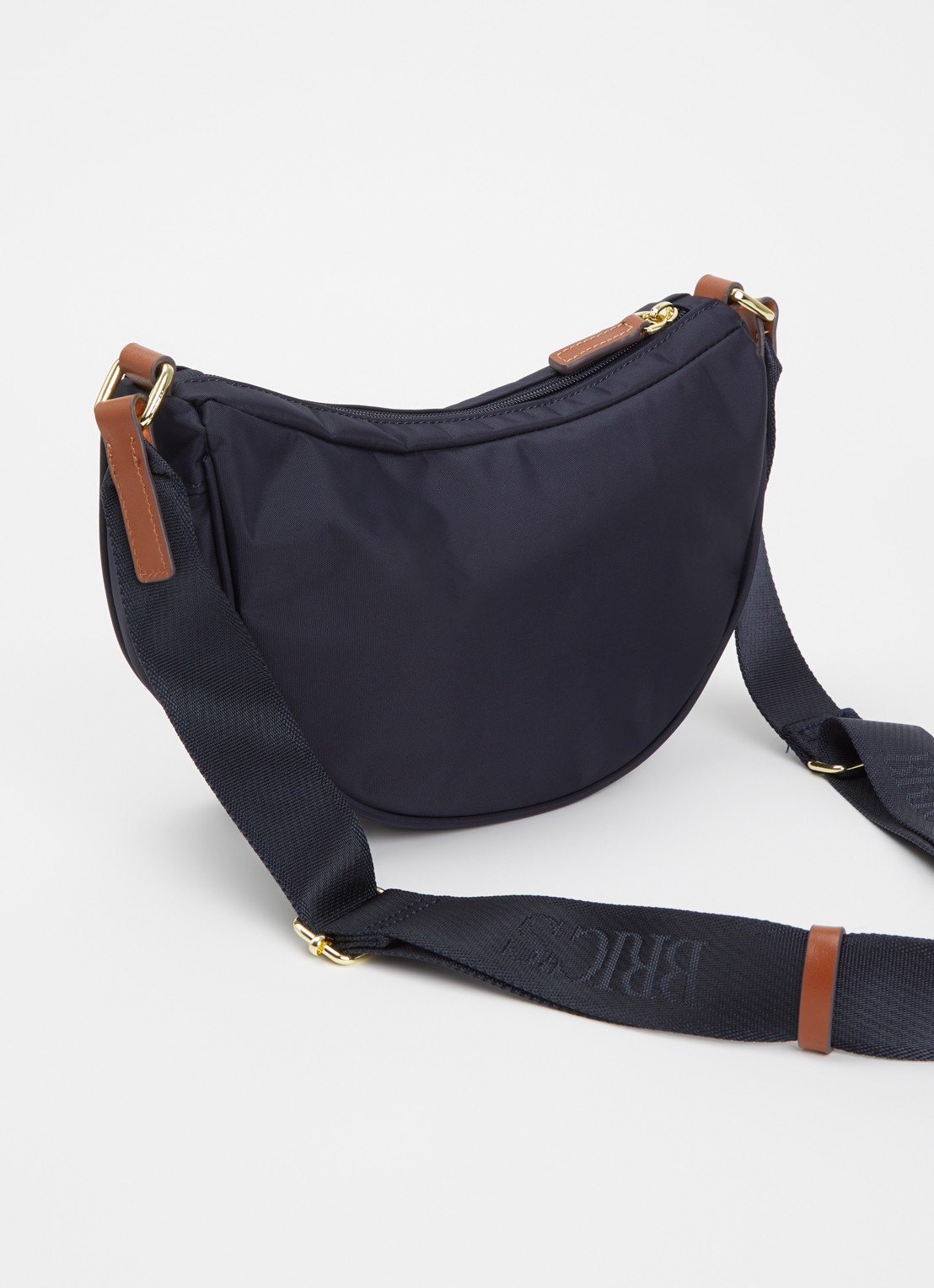 Bric's X-Collection crossbodytas met logo - achterkant donkerblauw