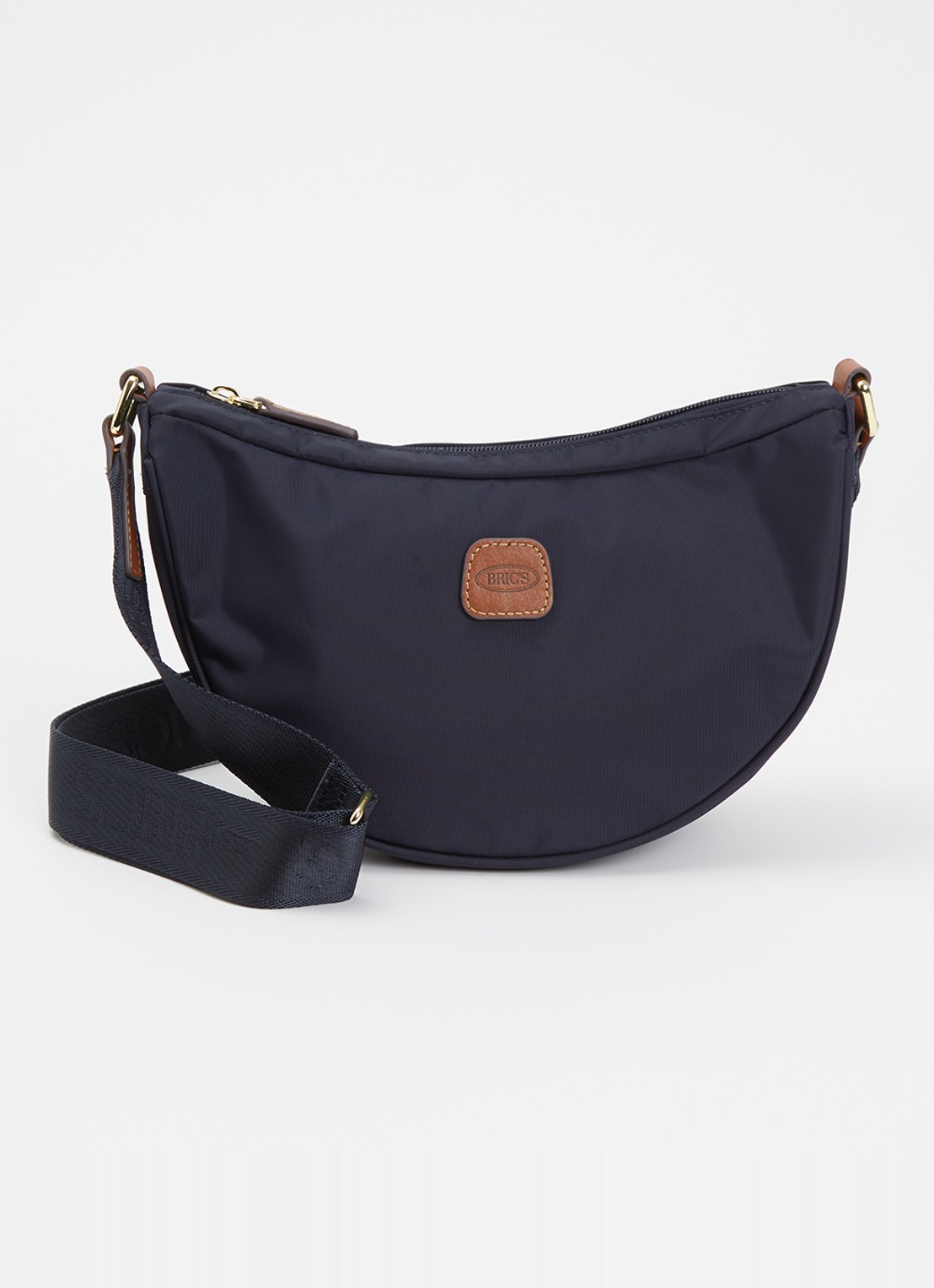 Bric's X-Collection crossbodytas met logo - voorkant 5 donkerblauw