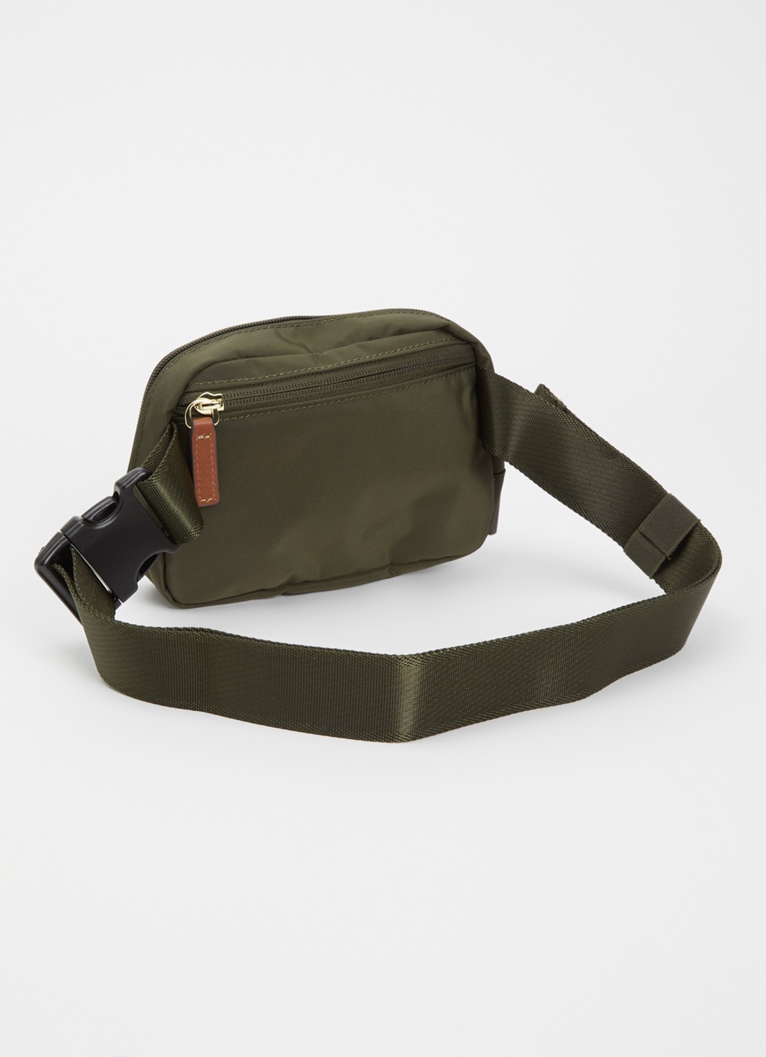 Bric's X-Collection heuptas met logo - achterkant olijfgroen