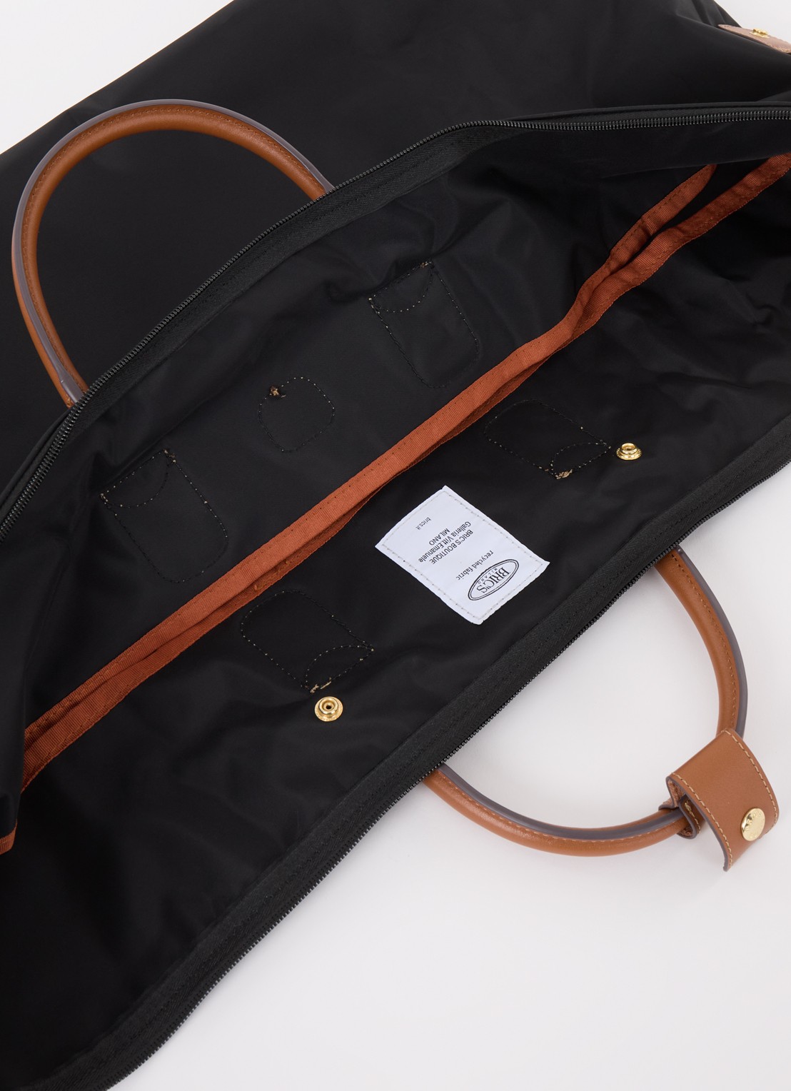 Bric's X-Collection Holdall weekendtas met leren details en uitneembaar etui - detail 3 zwart