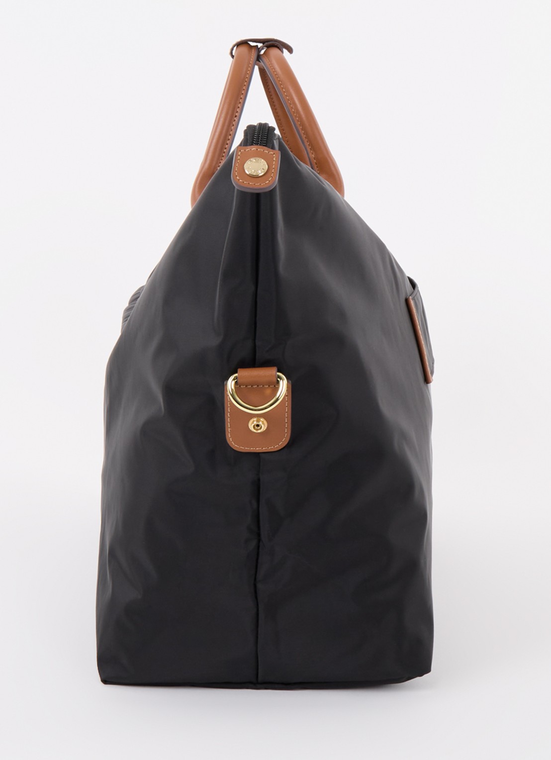 Bric's X-Collection Holdall weekendtas met leren details en uitneembaar etui - detail 4 zwart