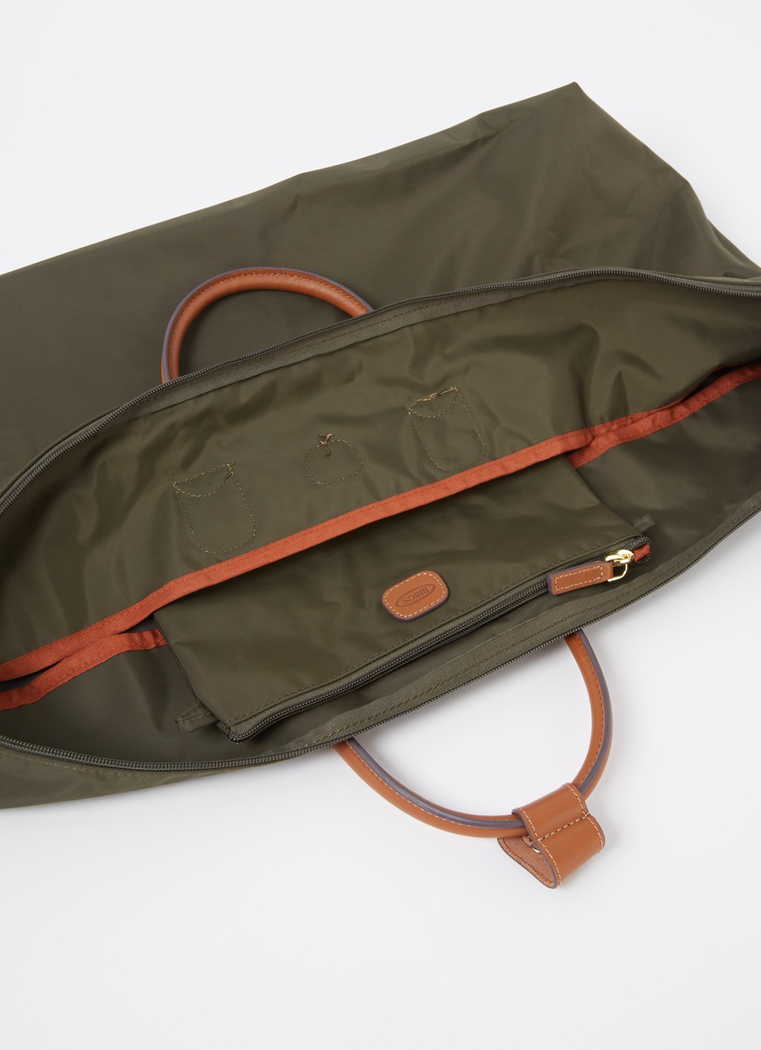 Bric's X-Collection weekendtas met uitneembaar etui - unisex - detail bronsgroen