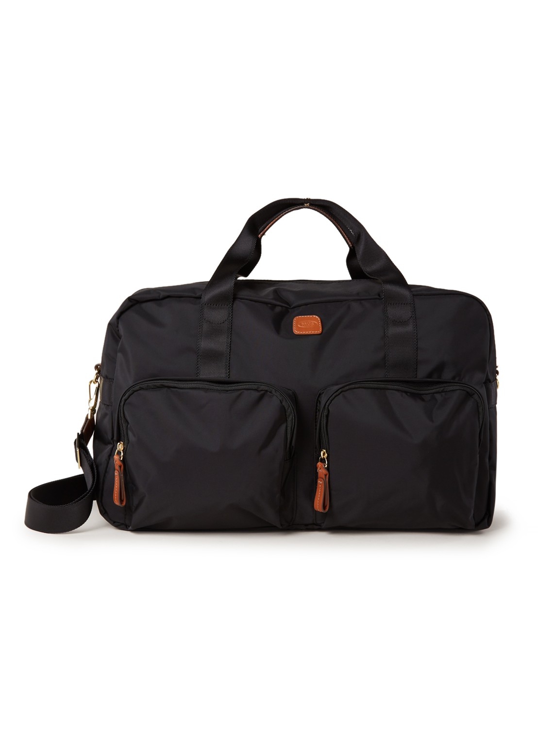 Bric's X-Travel Holdall weekendtas met afneembare schouderriem - voorkant zwart