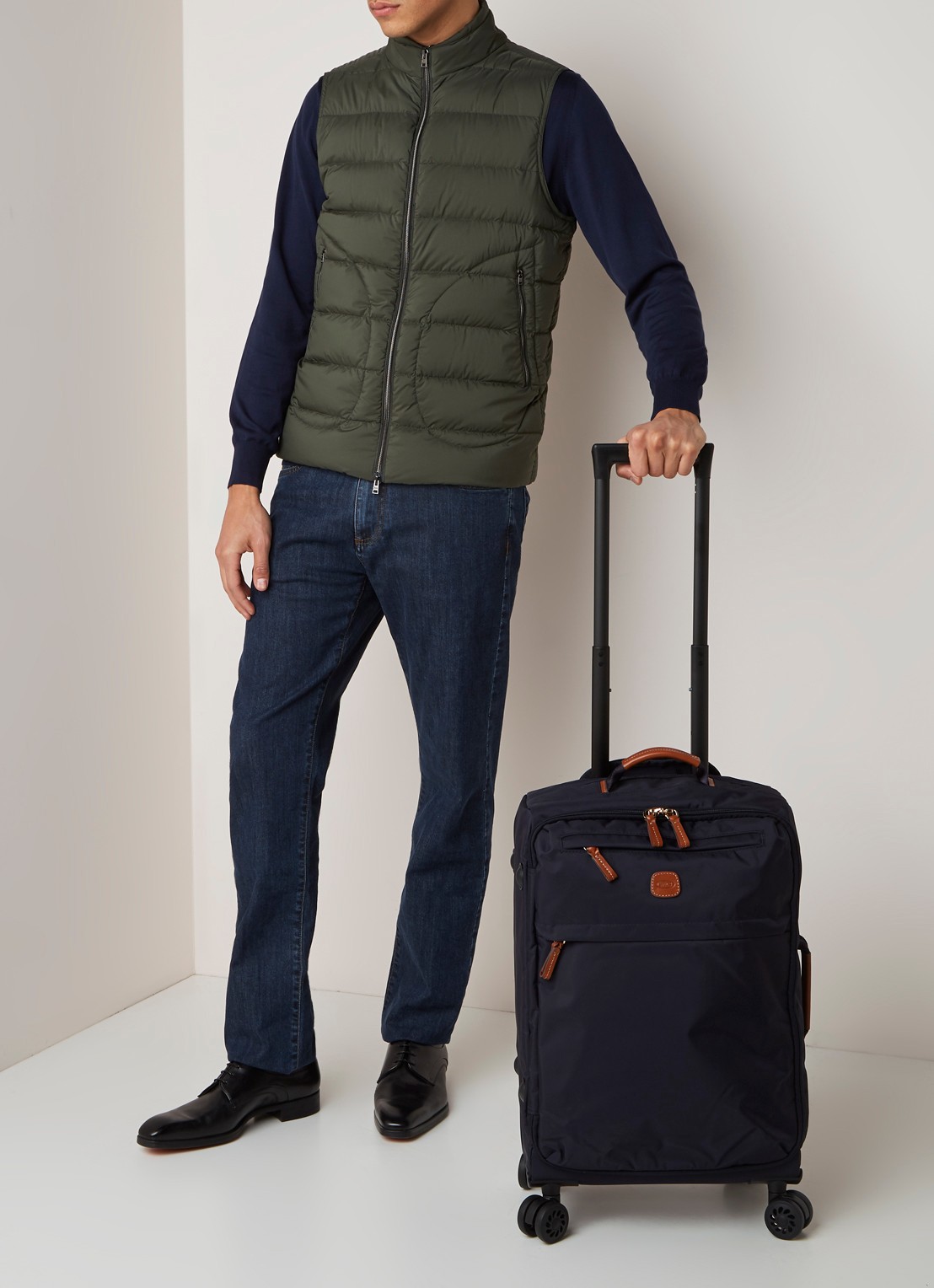 Bric's X-Travel spinner 55 cm - voorkant 5 donkerblauw