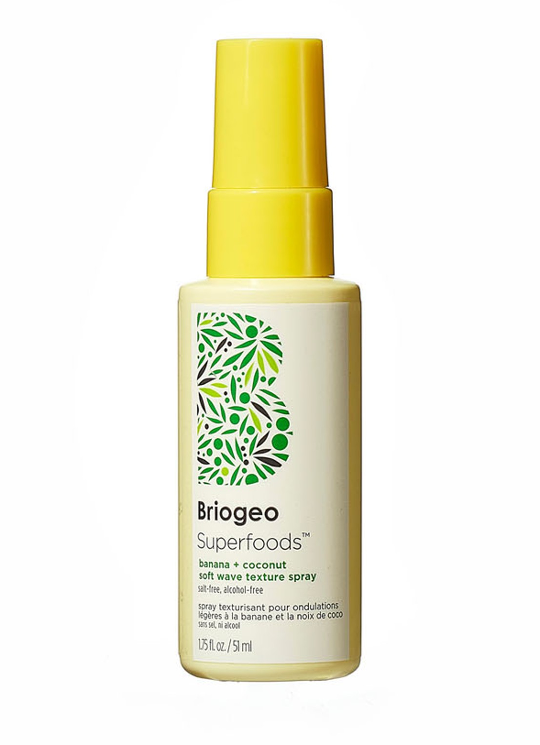 Briogeo Mini Briogeo Superfoods™ Banana + Coconut Hydrating Salt-Free Soft Wave Texture Spray - travel size haarspray - voorkant undefined