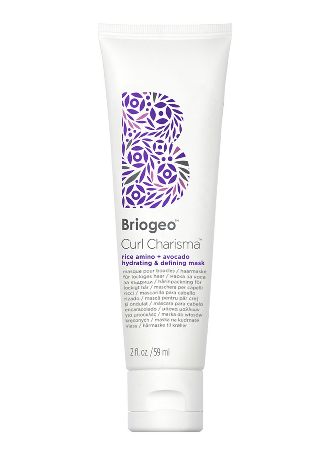 Briogeo Mini Curl Charisma™ Rice Amino + Avocado Hydrating & Defining Mask - travel size haarmasker - voorkant undefined