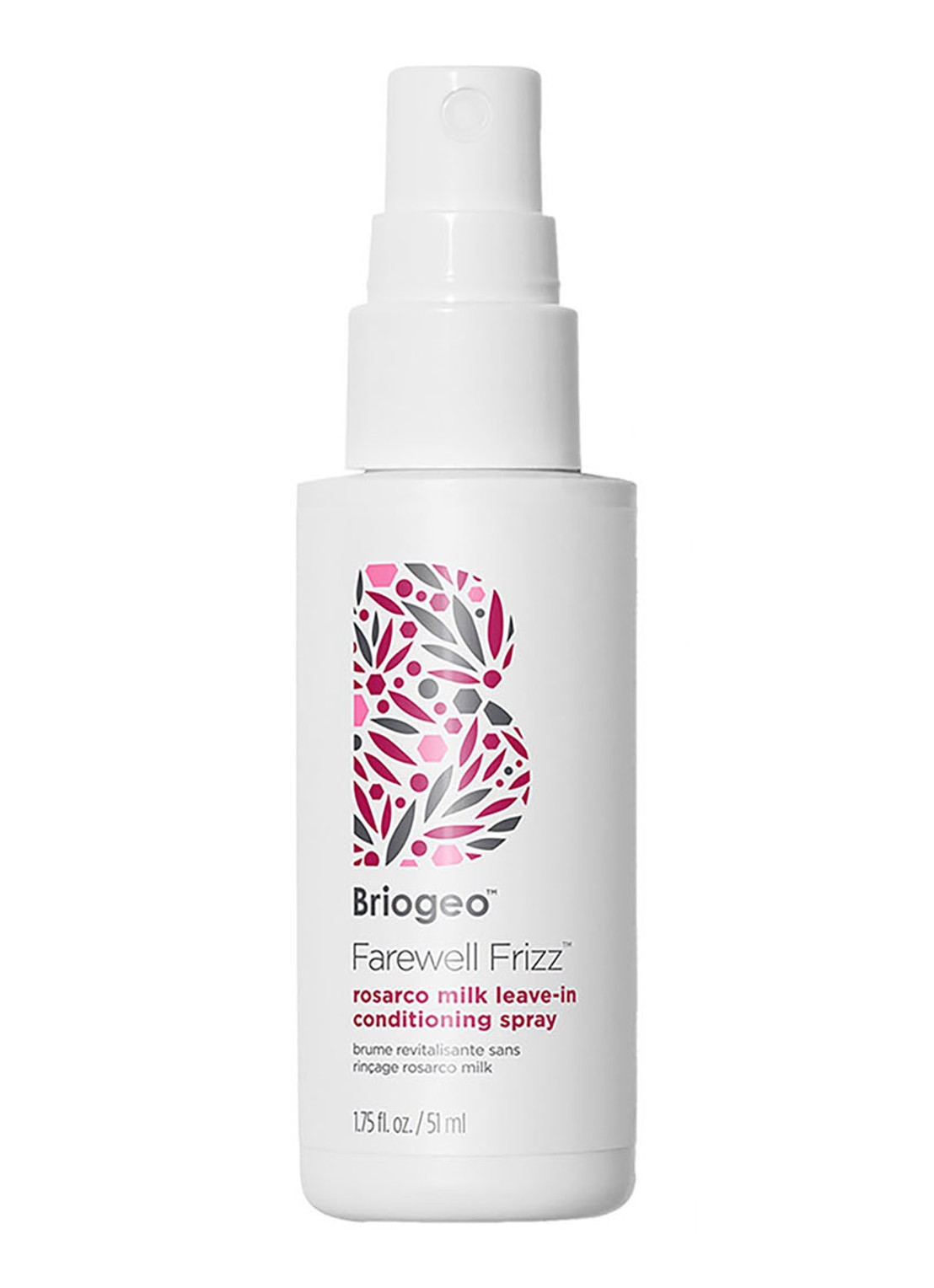 Briogeo Mini Farewell Frizz™ Rosarco Milk Leave-In Conditioning Spray - travel size leave-in haarspray - voorkant undefined