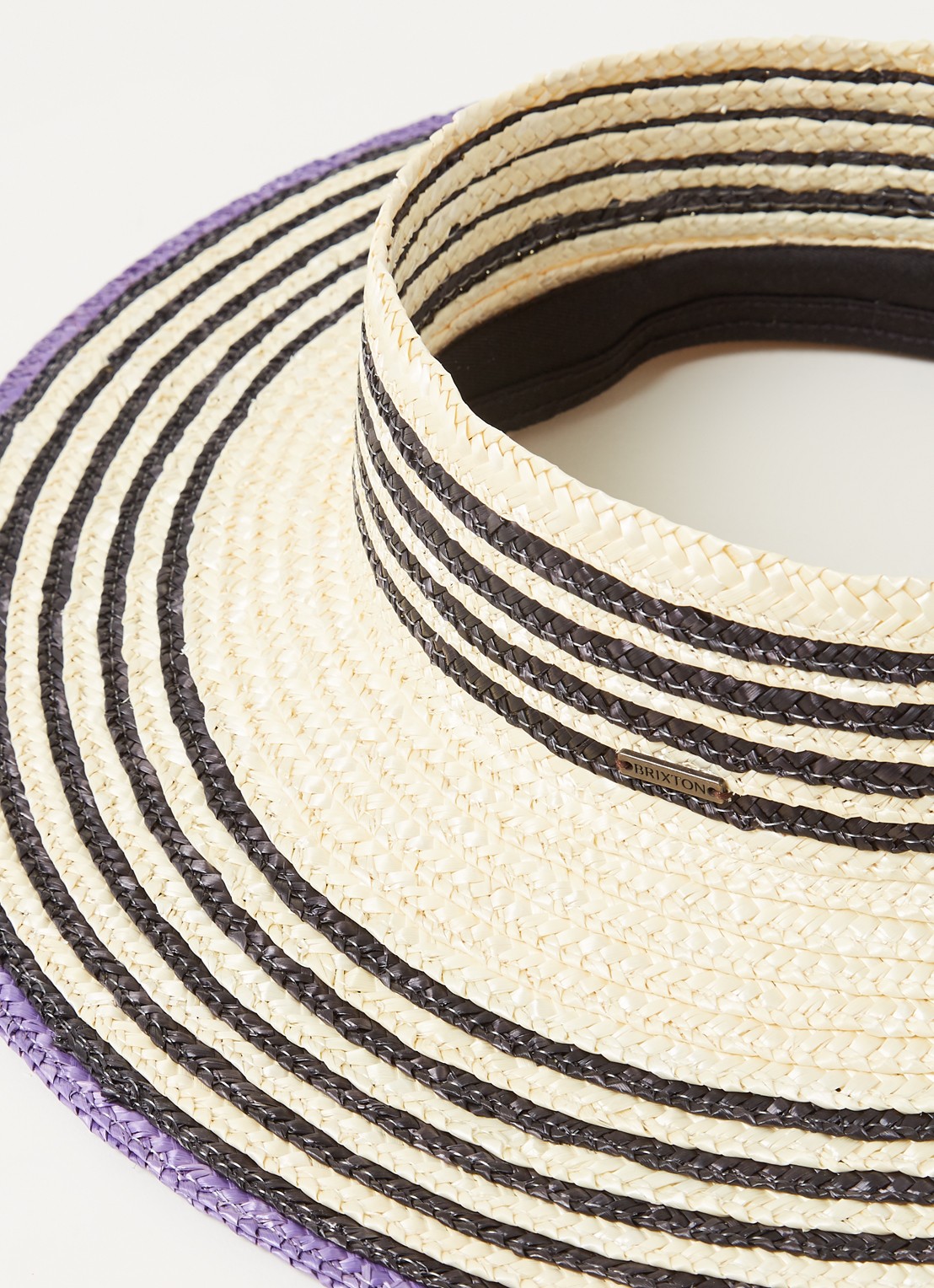 Brixton Joanna Visor hoed van stro - detail 2 zand