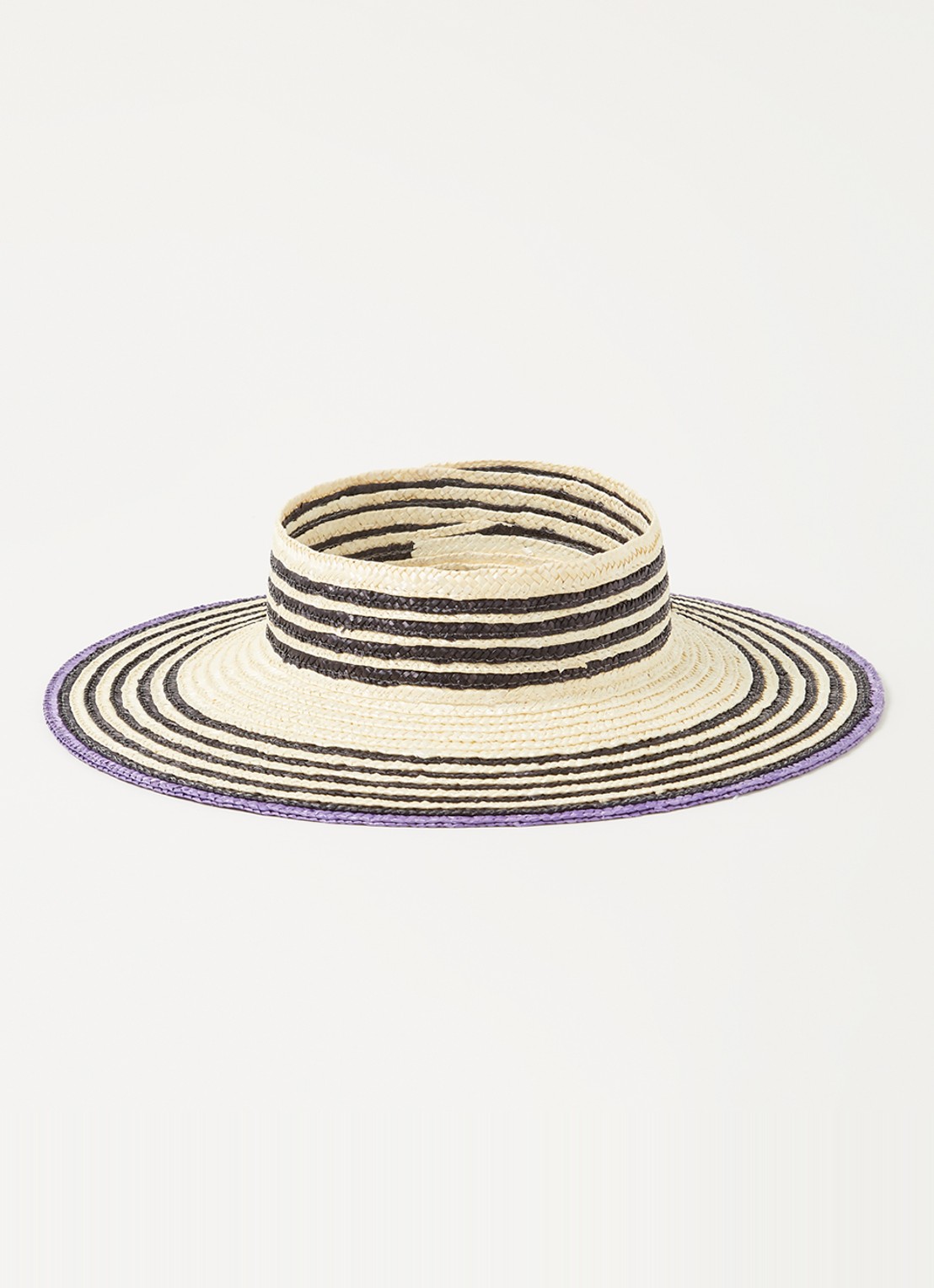 Brixton Joanna Visor hoed van stro - voorkant zand