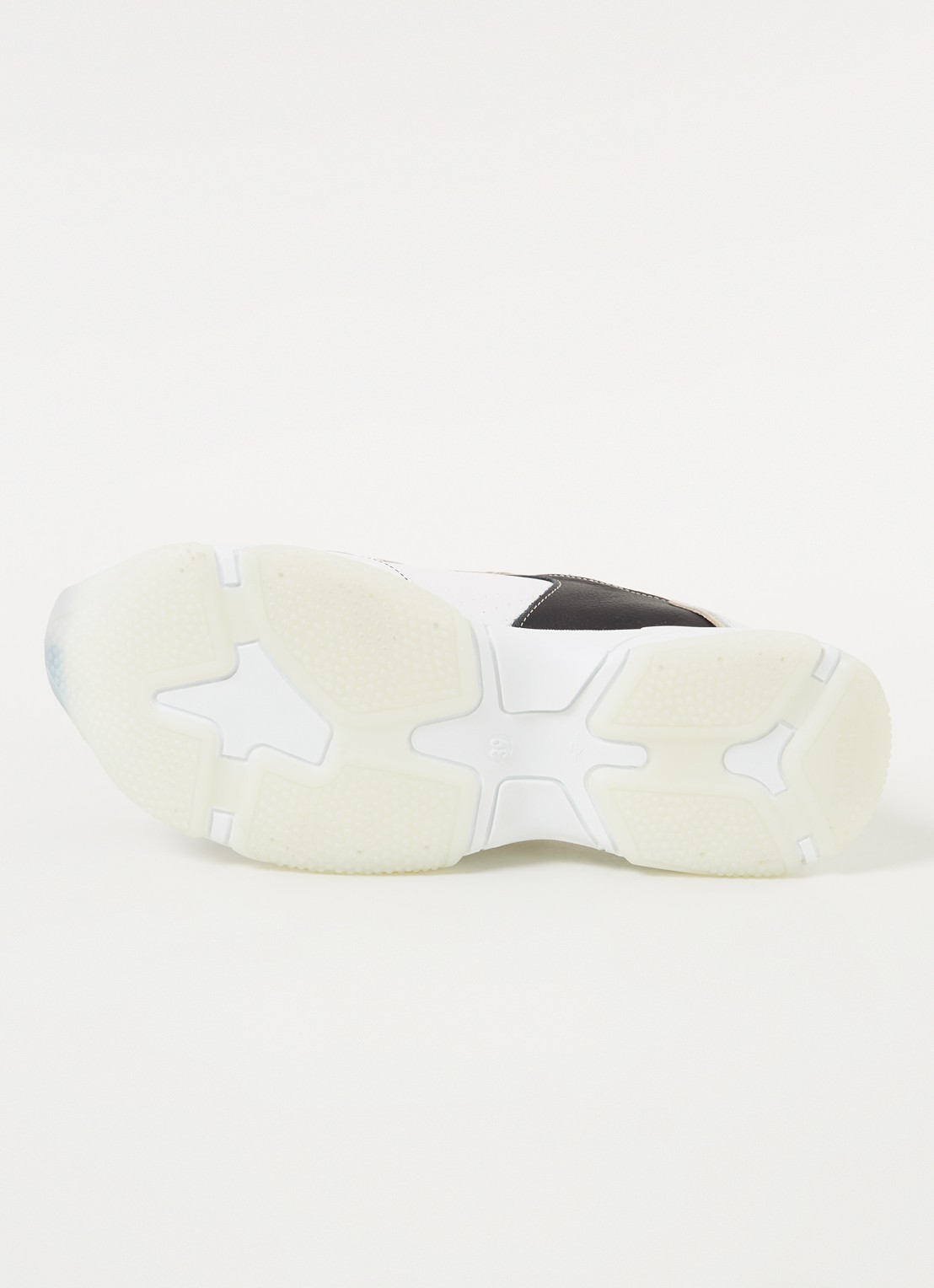 Bronx Baisley sneaker met leren details - detail 5 wit