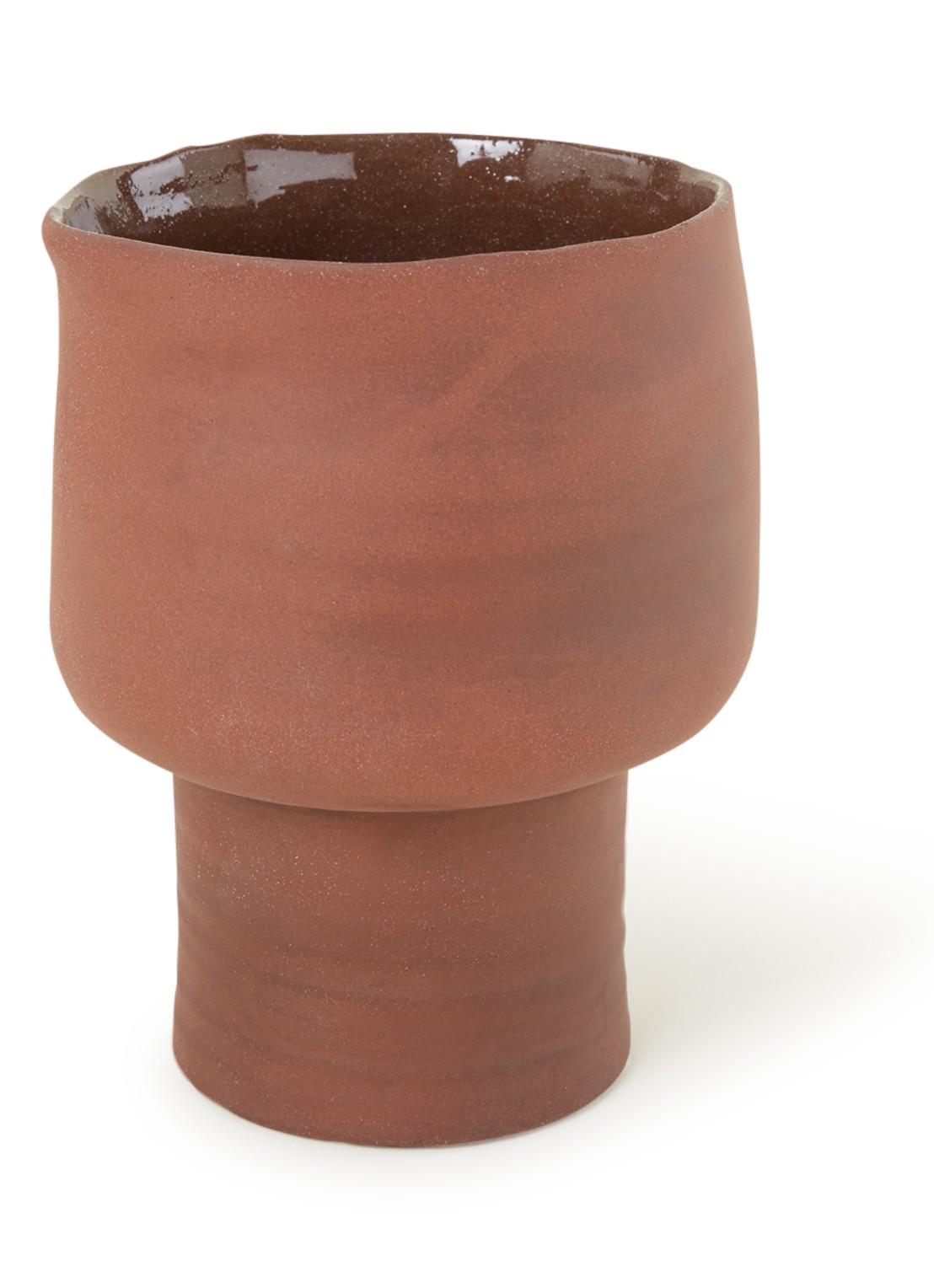 Broste Copenhagen Axil vaas 18,5 cm - voorkant roestbruin